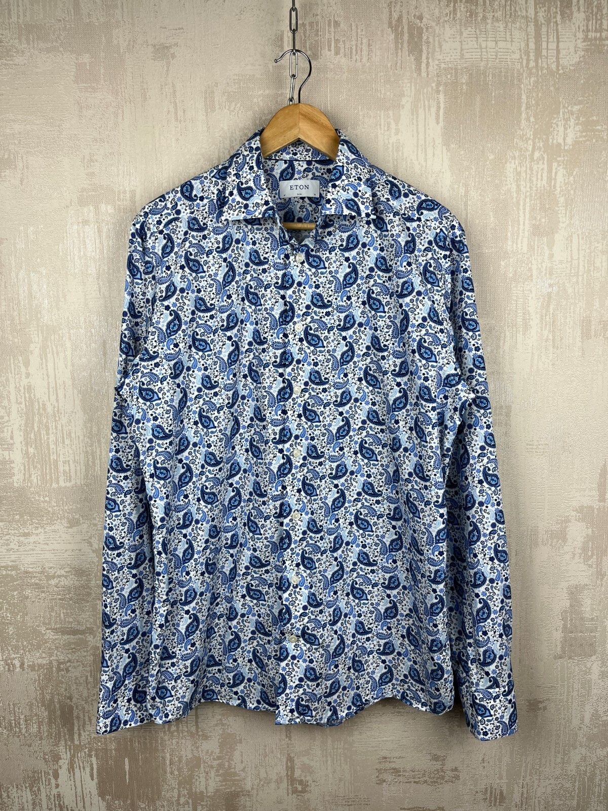 Eton Eton Paisley Formal Long Sleeve Shirt Slim Size US M / EU 48-50 / 2 - 3 Thumbnail