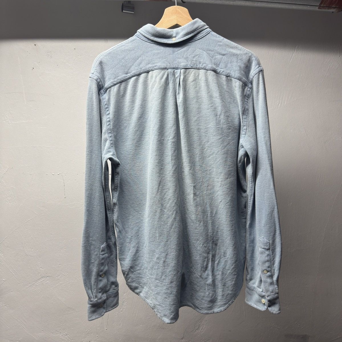 Polo Ralph Lauren Polo Ralph Lauren Indigo Chambray Knit Work Shirt Size US M / EU 48-50 / 2 - 2 Thumbnail