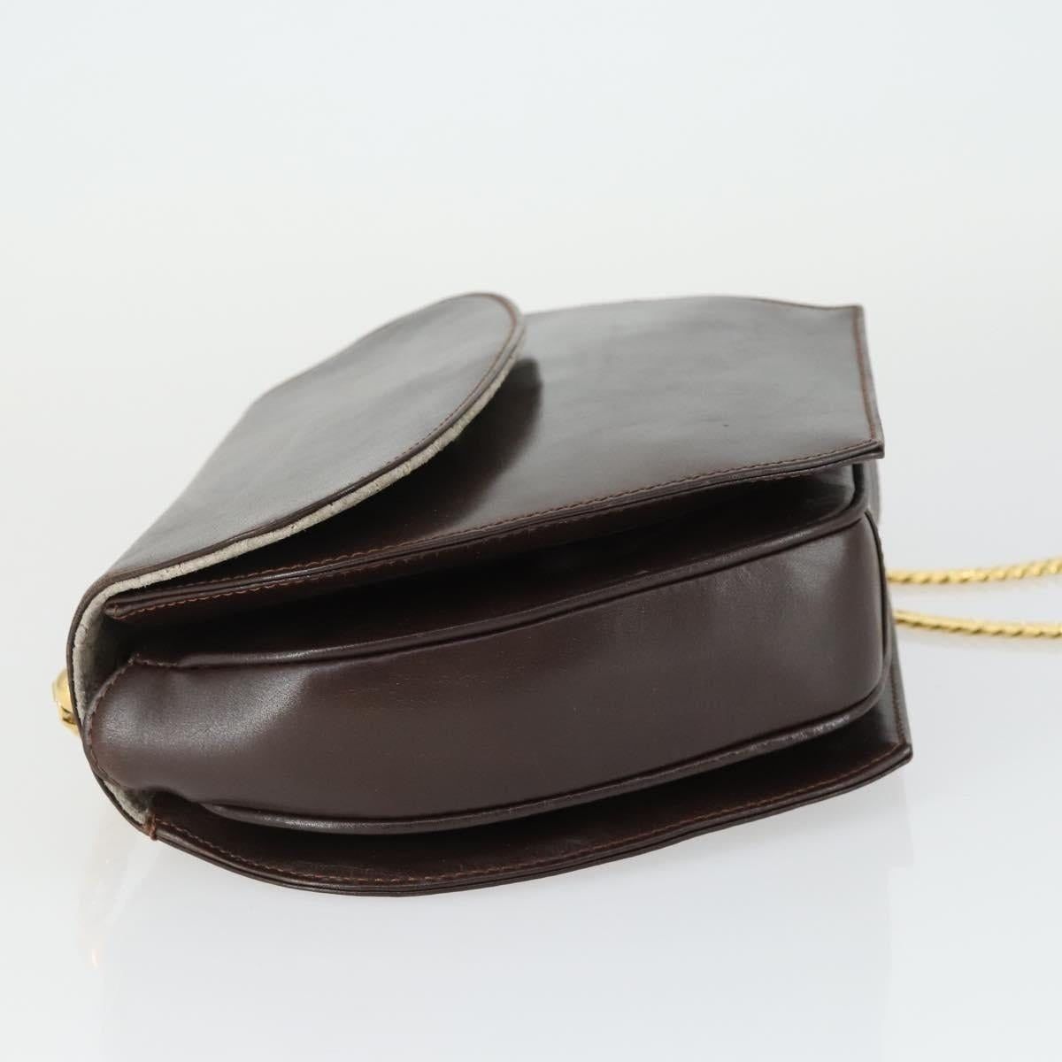 Gucci Gucci Leather Chain Shoulder Bag Brown Size ONE SIZE - 3 Thumbnail