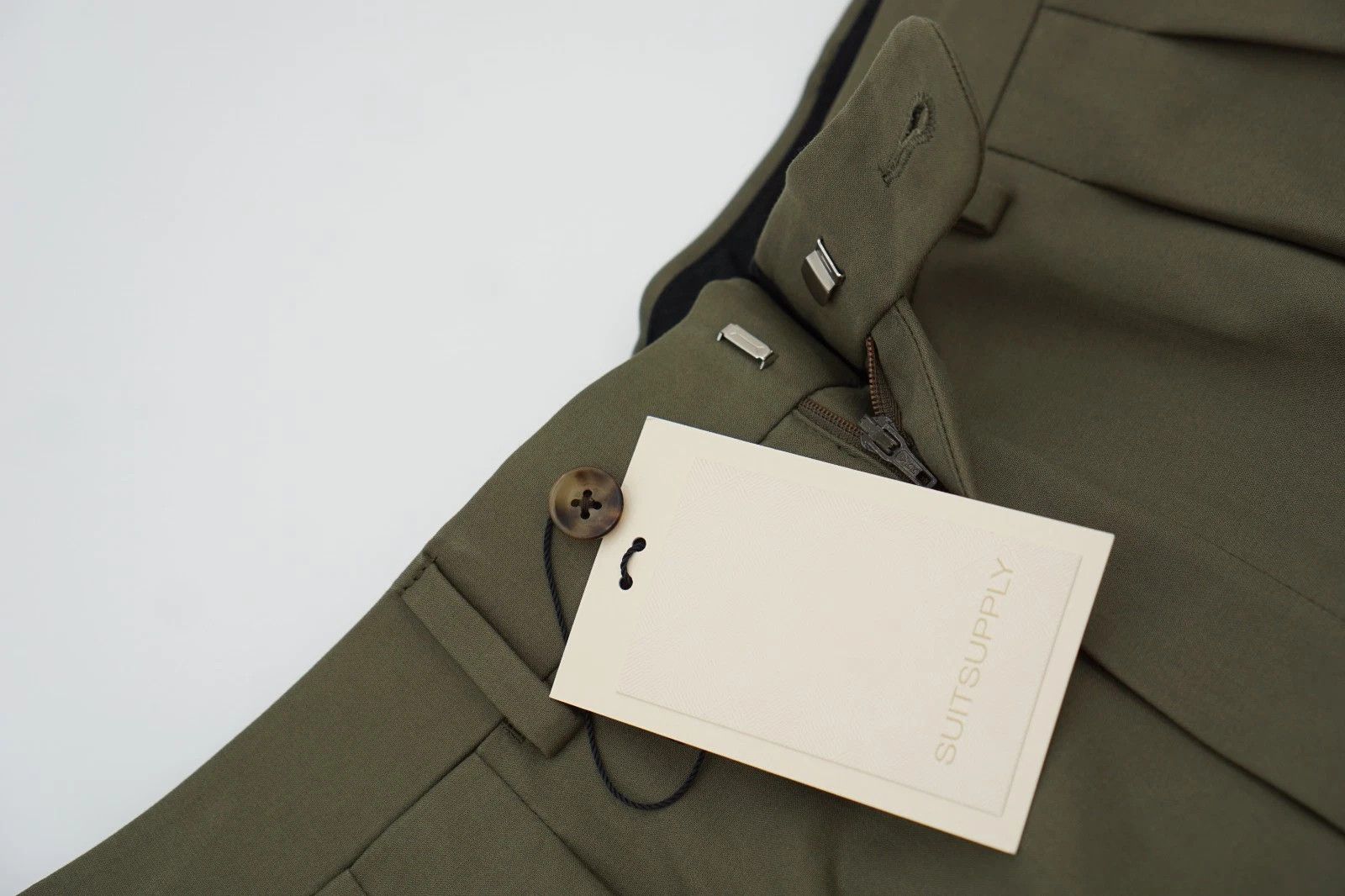 Suitsupply Men Suitsupply Pants Loro Piana Fabrics Stretch Khaki US40S Size 40S - 3 Thumbnail