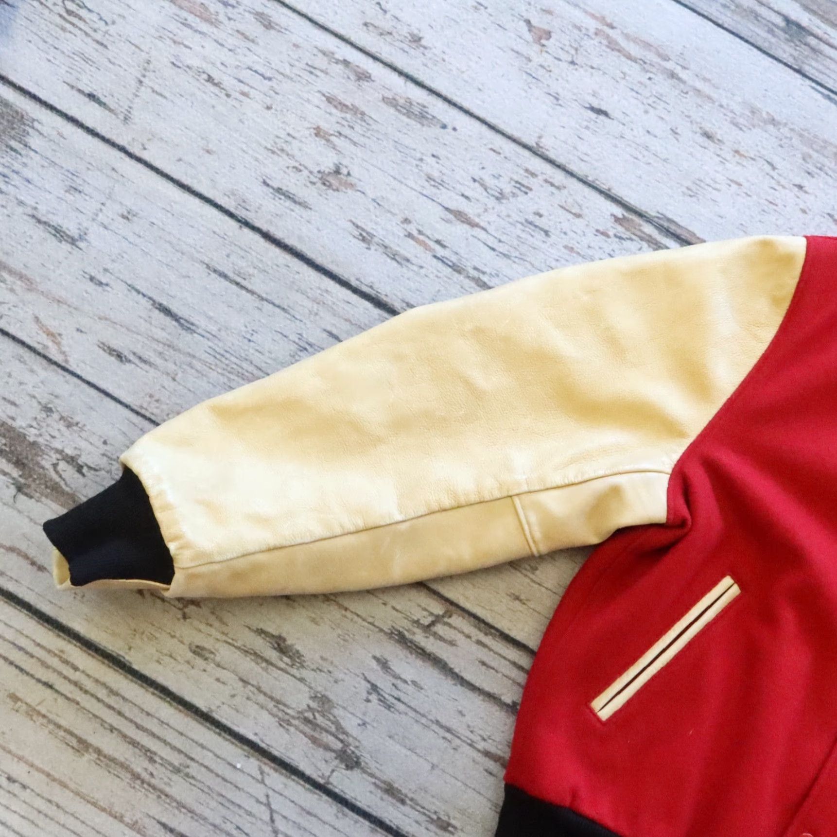 Golden Bear VINTAGE Golden Bear Leather Wool Varsity Jacket Mens M Red Size US M / EU 48-50 / 2 - 4 Thumbnail