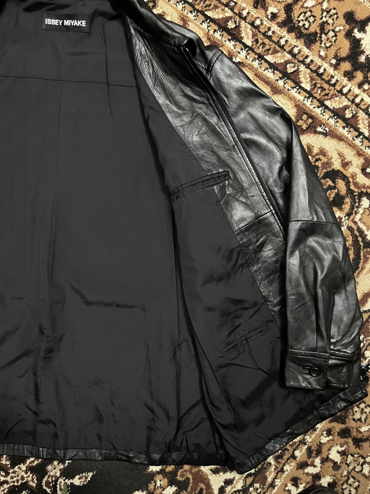 Issey Miyake Vintage Issey Miyake 1-Pocket Chore Style Leather Jacket Size US M / EU 48-50 / 2 - 4 Thumbnail