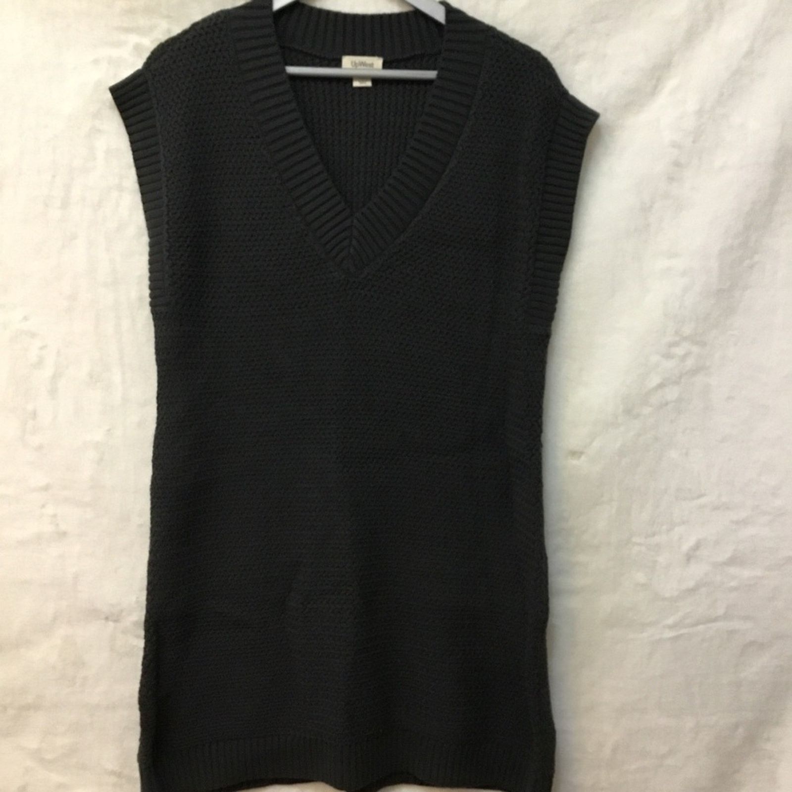 Other UpWest Dark Gray V-Neck Sweater Dress Size M / US 6-8 / IT 42-44 - 2 Thumbnail