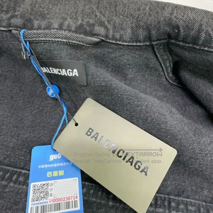 Balenciaga Balenciaga Chest Logo Black Denim Jacket. Size US L / EU 52-54 / 3 - 4 Thumbnail