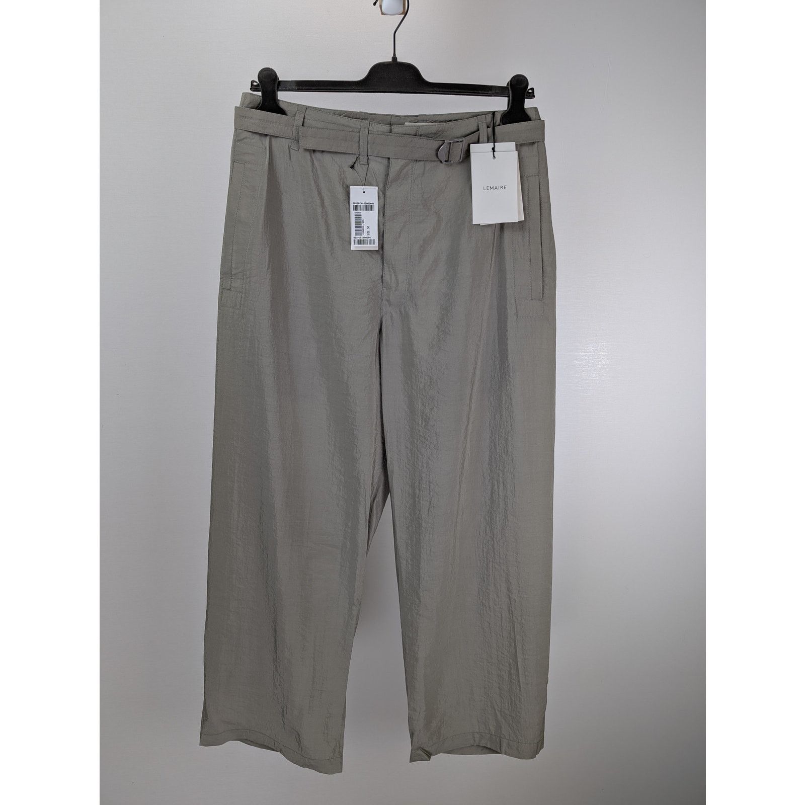 Lemaire o1rshd1 CC20 Seamless Belted Pants in Light Misty Grey Size US 34 / EU 50 - 1 Thumbnail