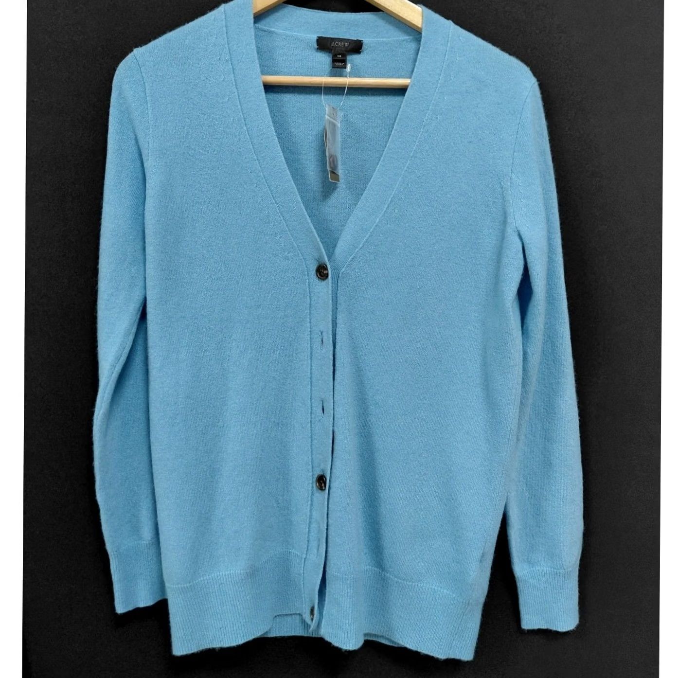 J.Crew NWT J.CREW Cardigan Wool Cashmere Blend Blue Solid Knit Women XS Size Size XS / US 0-2 / IT 36-38 - 2 Thumbnail