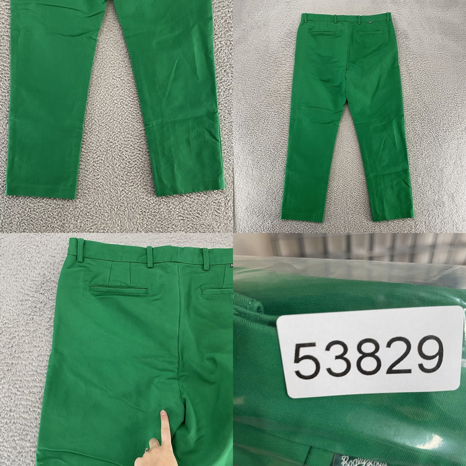 Vintage Bogey Boys Pants Mens 36 Green Chino Golf Casual Straight Leg 100% Cotton Size US 36 / EU 52 - 9 Thumbnail