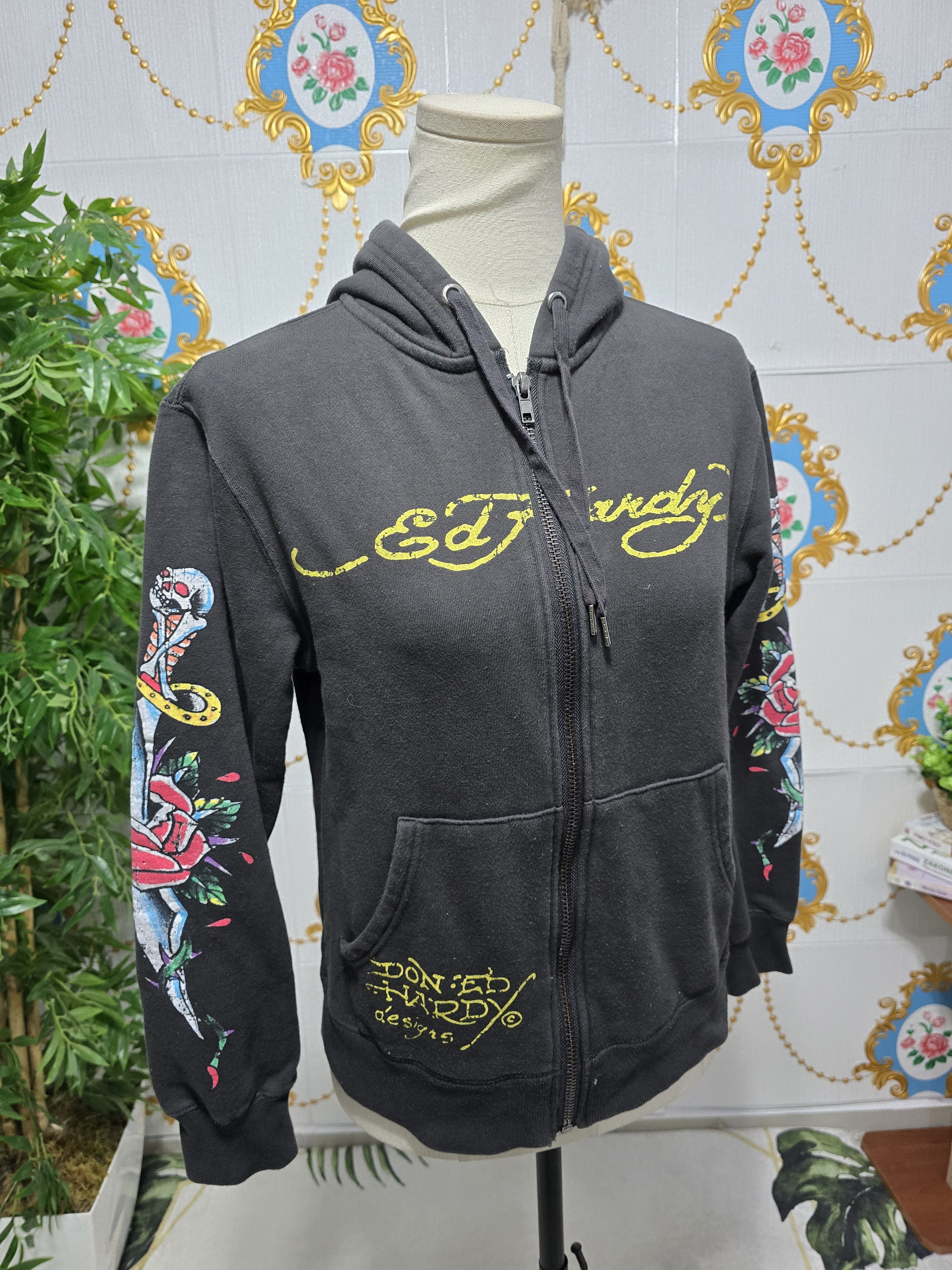 Ed Hardy ED HARDY x urban outfitters Hoodie size xs(runs s also m) Size XS / US 0-2 / IT 36-38 - 10 Thumbnail