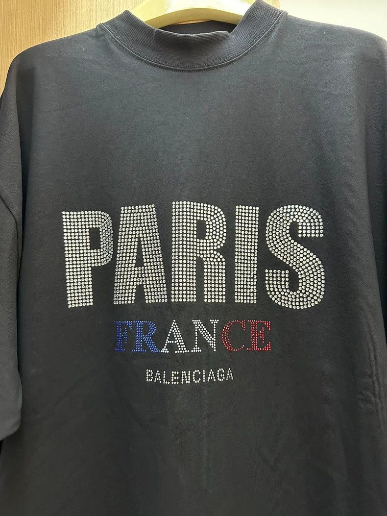 Balenciaga Balenciaga Studded and Diamond Glitter Short Sleeve T-Shir Size US L / EU 52-54 / 3 - 2 Thumbnail
