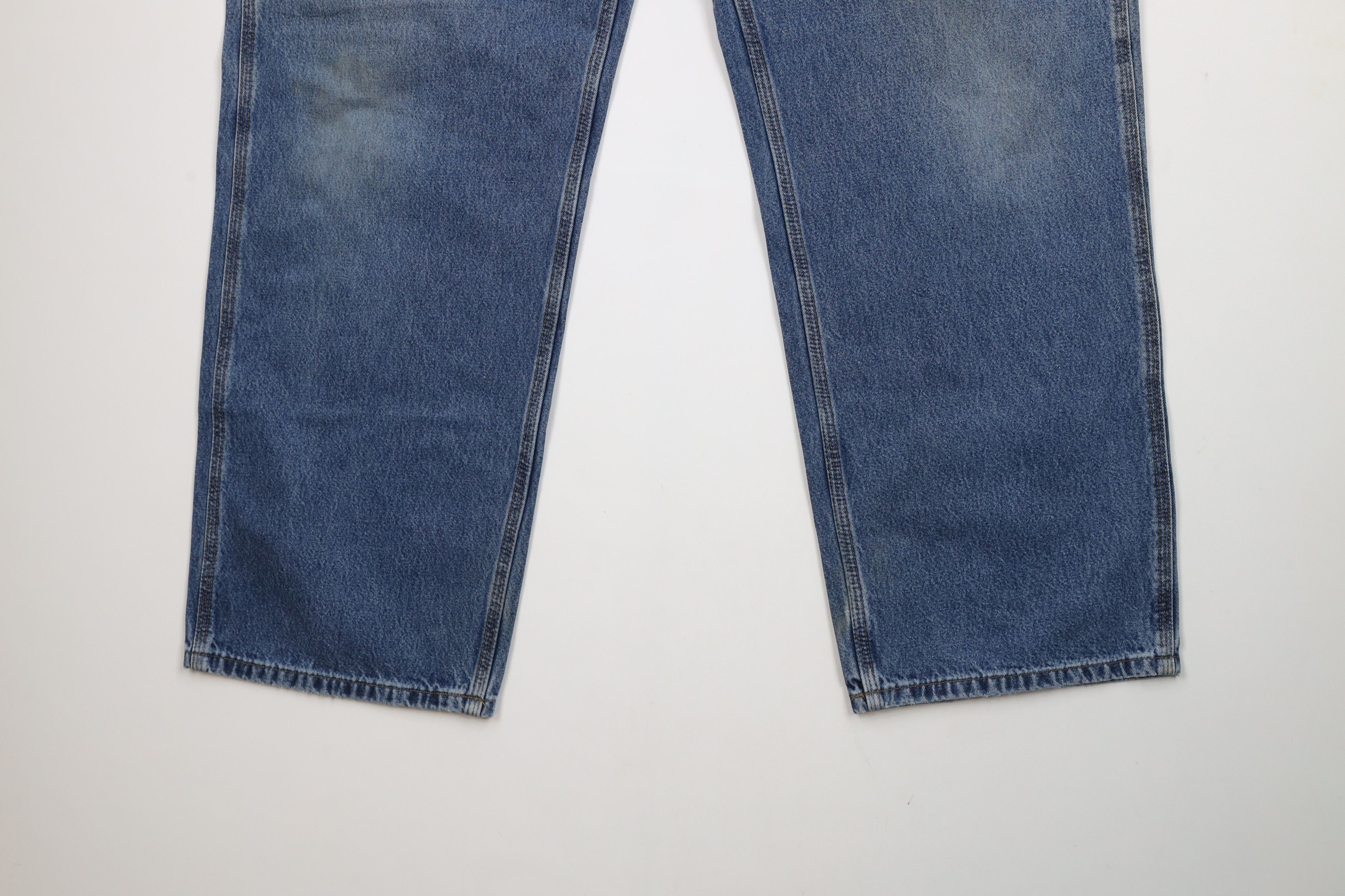 Carhartt × Vintage Vintage Carhartt Spell Wide Leg Dungaree Denim Jeans Blue Size US 38 / EU 54 - 4 Thumbnail