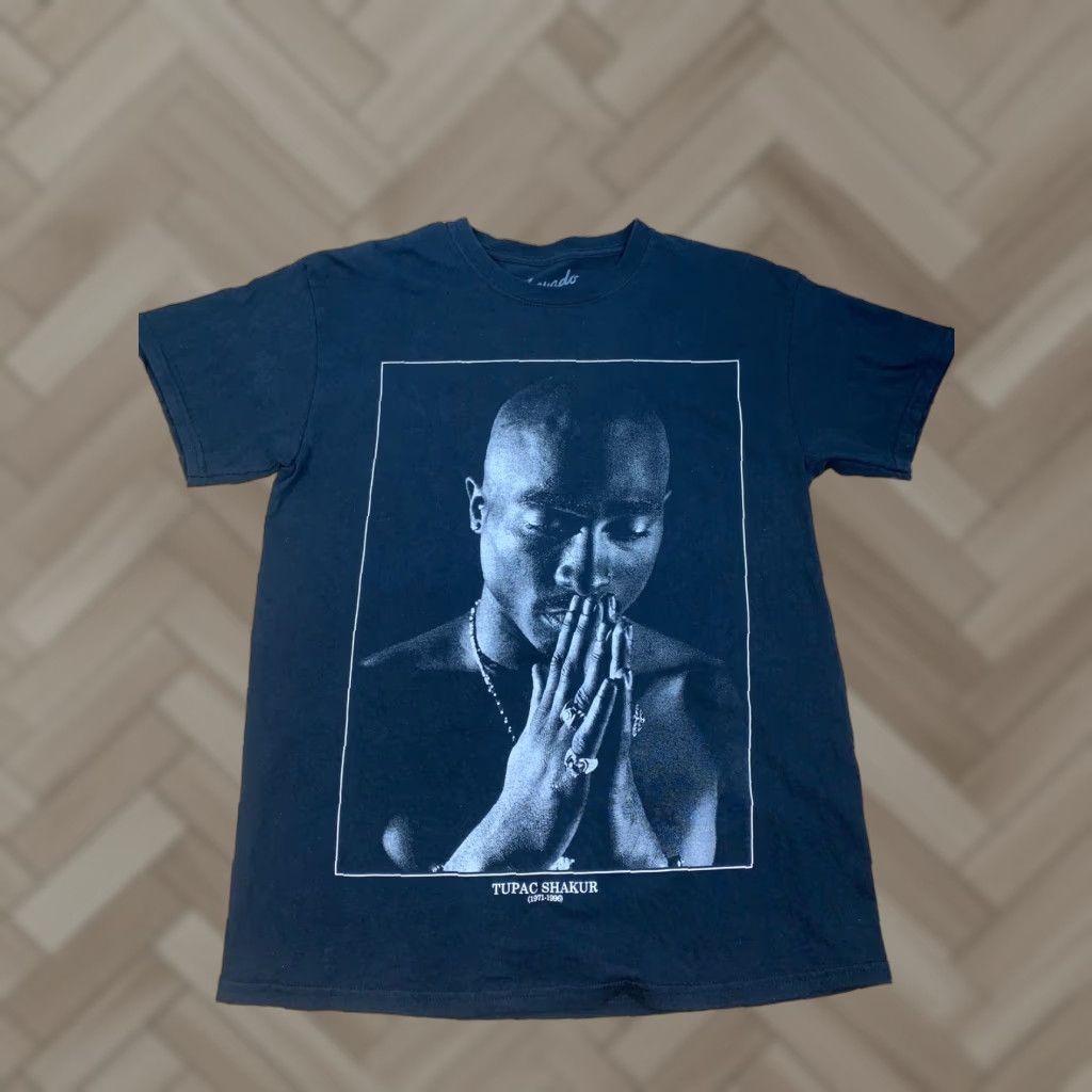 Bravado Tupac Shakur Shirt Mens Medium Black Short Sleeve Cotton 2Pac Rap Adult M Bravado Crew Neck T-Shirt Size US M / EU 48-50 / 2 - 1 Thumbnail