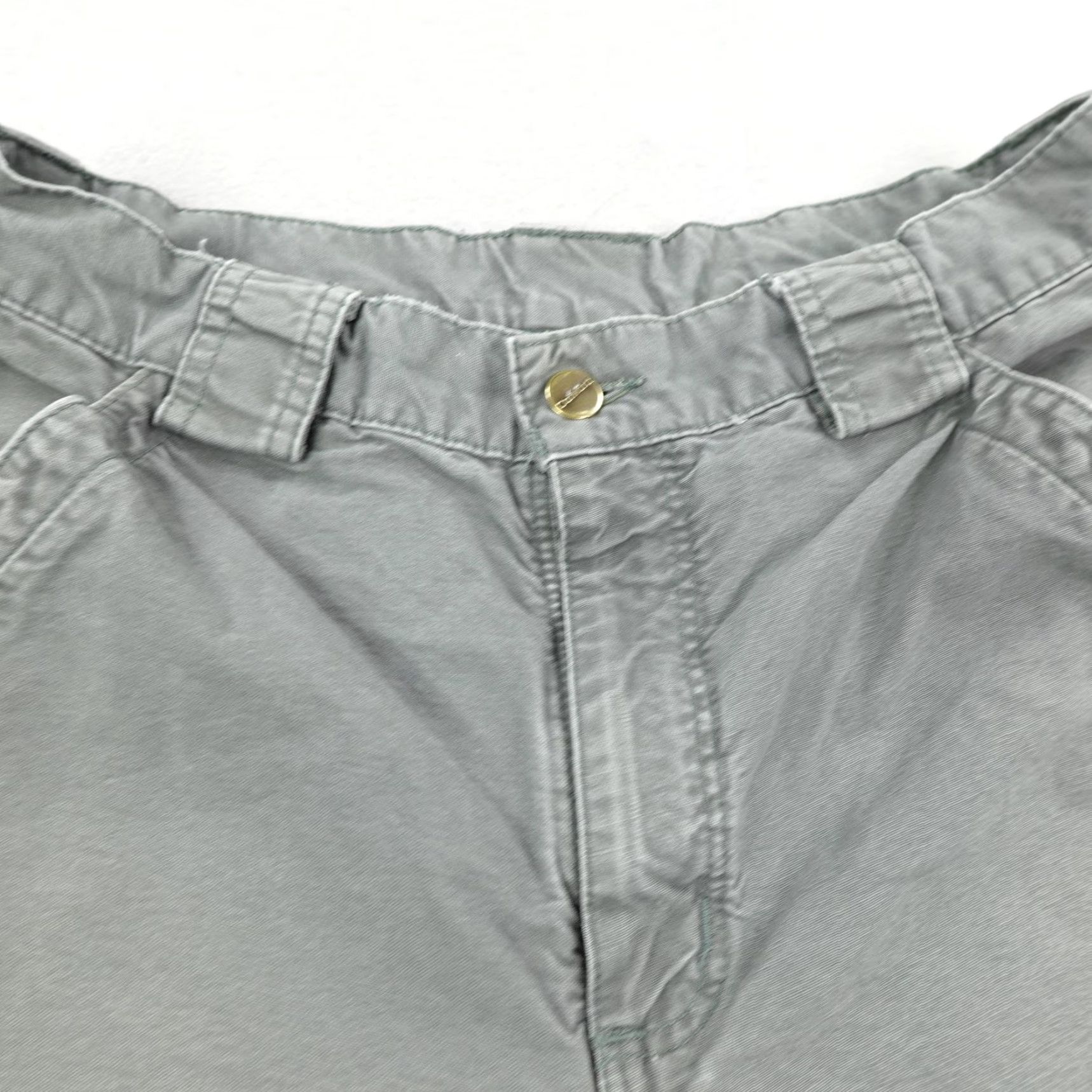 Carhartt VINTAGE Carhartt Shorts Mens Large Gray Cargo Work Utility Canvas Heavy Duty ^ Size US 34 / EU 50 - 2 Thumbnail