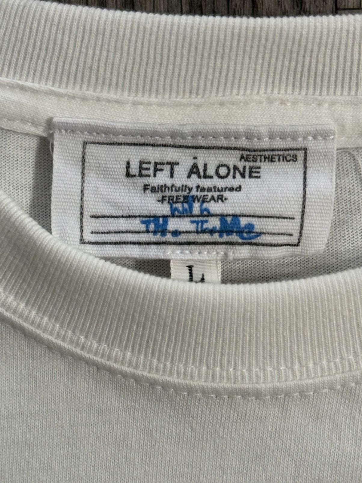 Japanese Brand Left Alone Japanese Brand White Long Sleeve Phone Sex Tee Size US L / EU 52-54 / 3 - 6 Thumbnail
