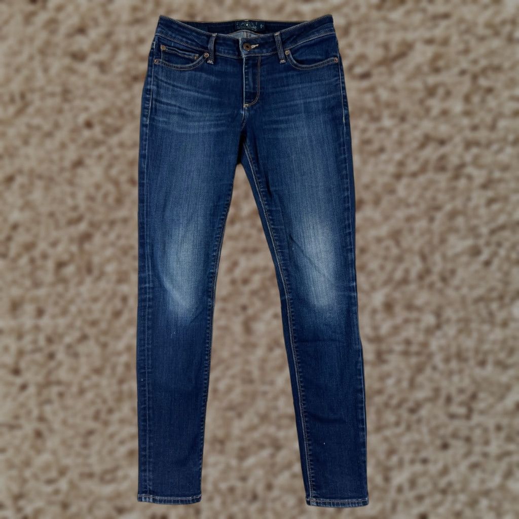 Lucky Brand Lucky Brand Jeans Women 2 Blue Denim Tapered Skinny Low Rise 5-Pocket Cotton Blend Size 26" / US 2 / IT 38 - 1 Thumbnail