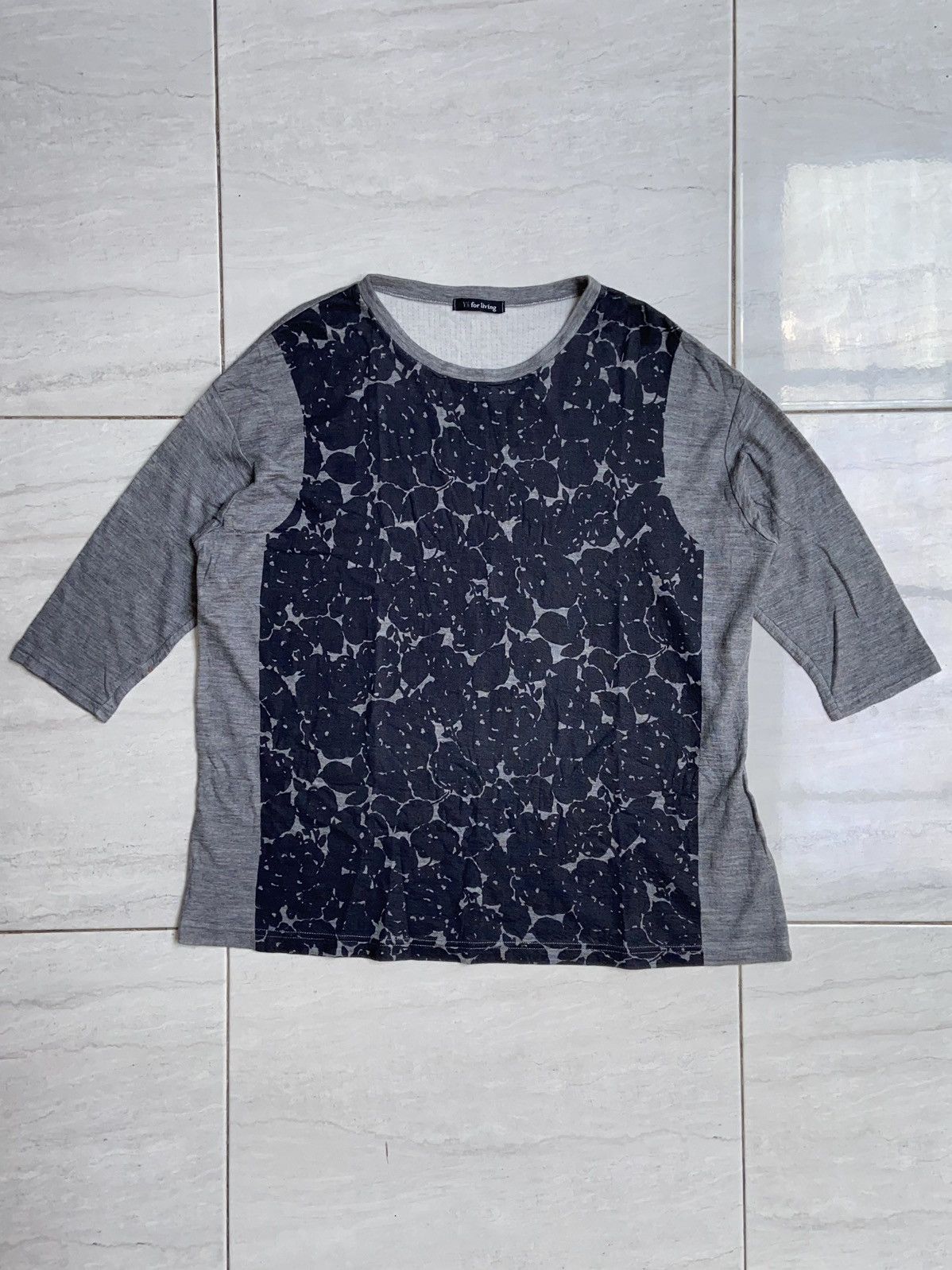 image of Yohji Yamamoto x YS Y’S For Living Grey Long Sleeve T-Shirt, Men's (Size XL)