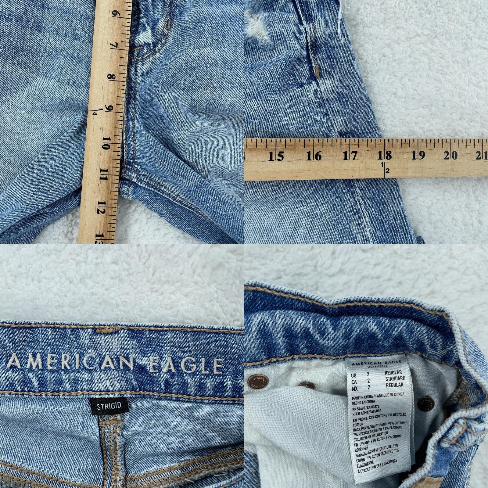American Eagle Outfitters American Eagle Outfitters Jeans Womens 2 High Rise Baggy Straight Distressed Pockets Denim Blue 30in Inseam Cotton Spandex Zip Womens Size 26" / US 2 / IT 38 - 10 Thumbnail