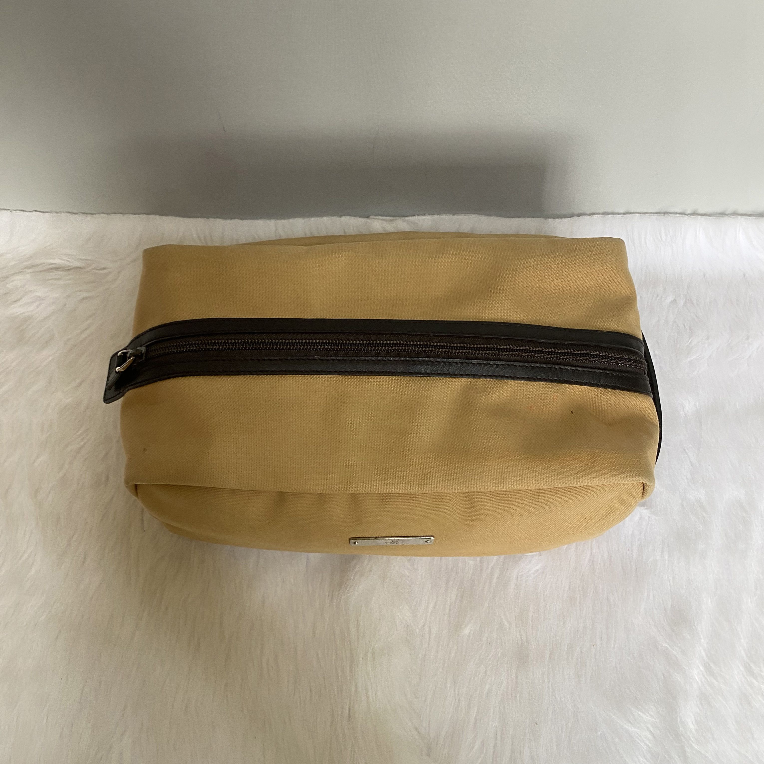 Gucci × Vintage GUCCI Vintage Brown Canvas Toiletry Clutch Bag Size ONE SIZE - 6 Thumbnail