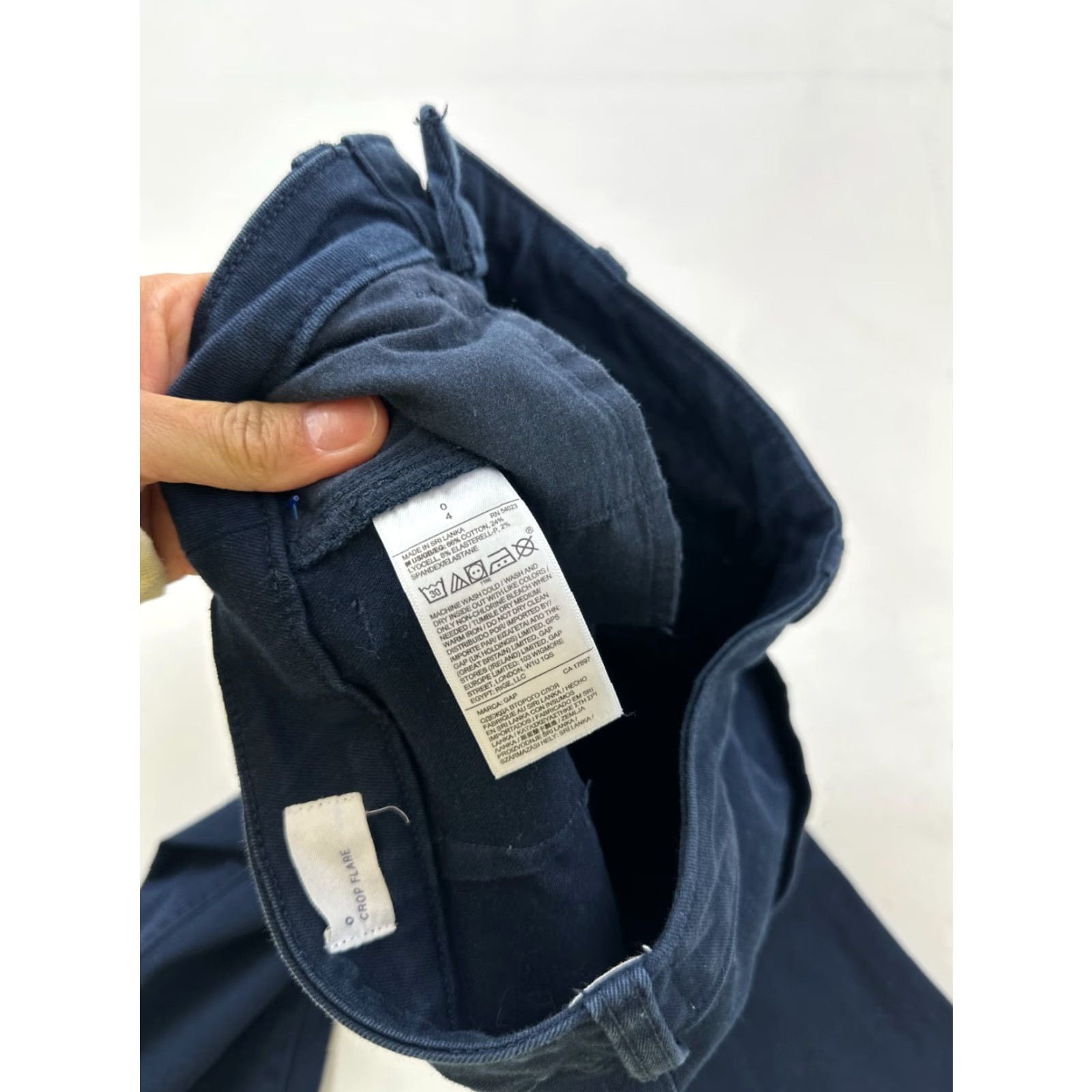 Gap Gap Jeans Women 0 Blue Cropped Flare Pockets High Rise Button Fly Stretch Dark Wash Denim Adults Womens Size 25" / US 0 / IT 36 - 6 Thumbnail