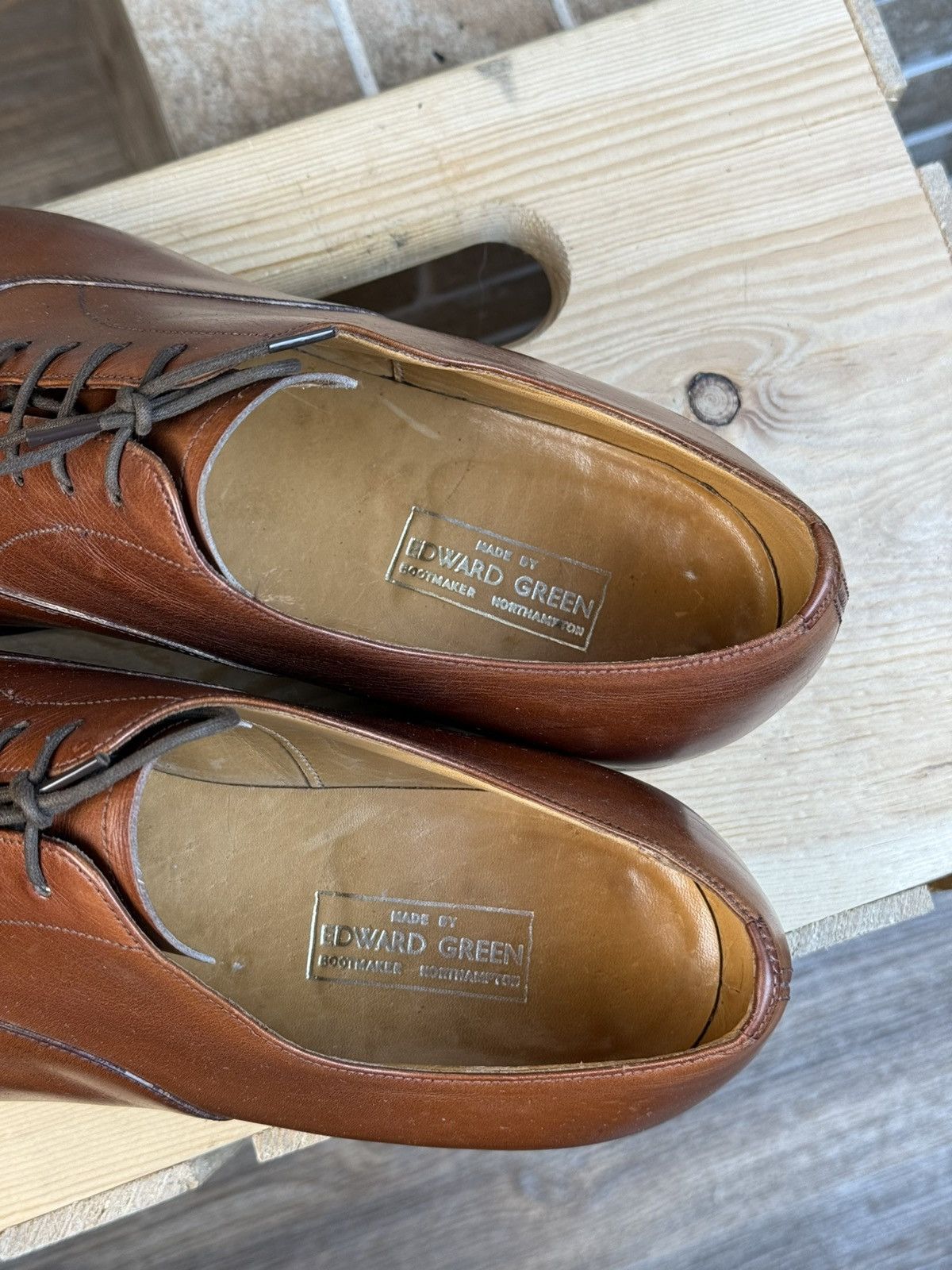 Edward Green Edward Green Chelsea Brown Oxford Leather Shoes UK10 US11 Size US 11 / EU 44 - 13 Thumbnail