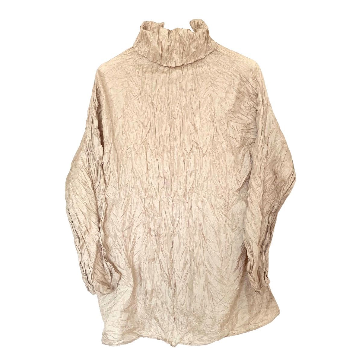 Issey Miyake Issey Miyake 90s Beige Whipped Pleat Top Size ONE SIZE - 1 Thumbnail