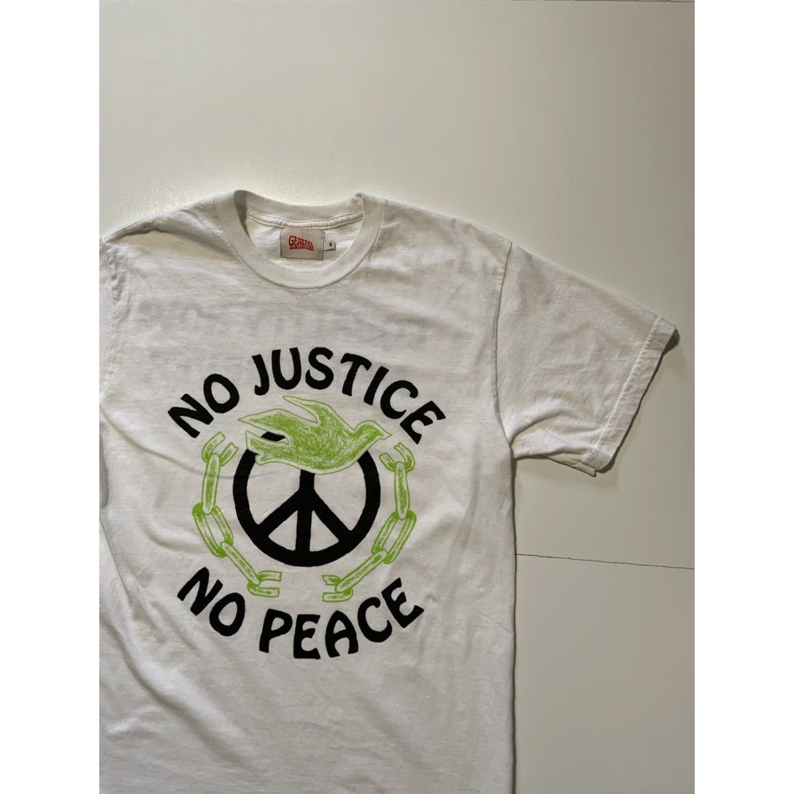 Vintage VINTAGE No Justice No Peace United Against Hate General Admission T-Shirt Sz. M White Mens Size US M / EU 48-50 / 2 - 3 Thumbnail