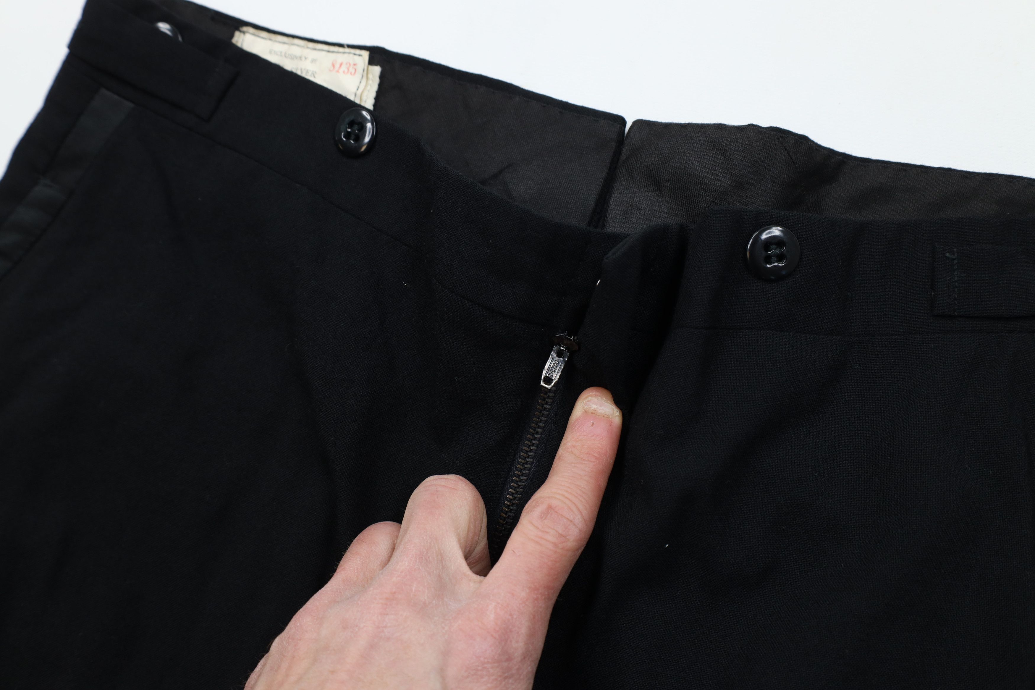 Vintage Vintage 50s Streetwear Satin Tuxedo Pants Trousers Black USA Size US 35 - 6 Thumbnail