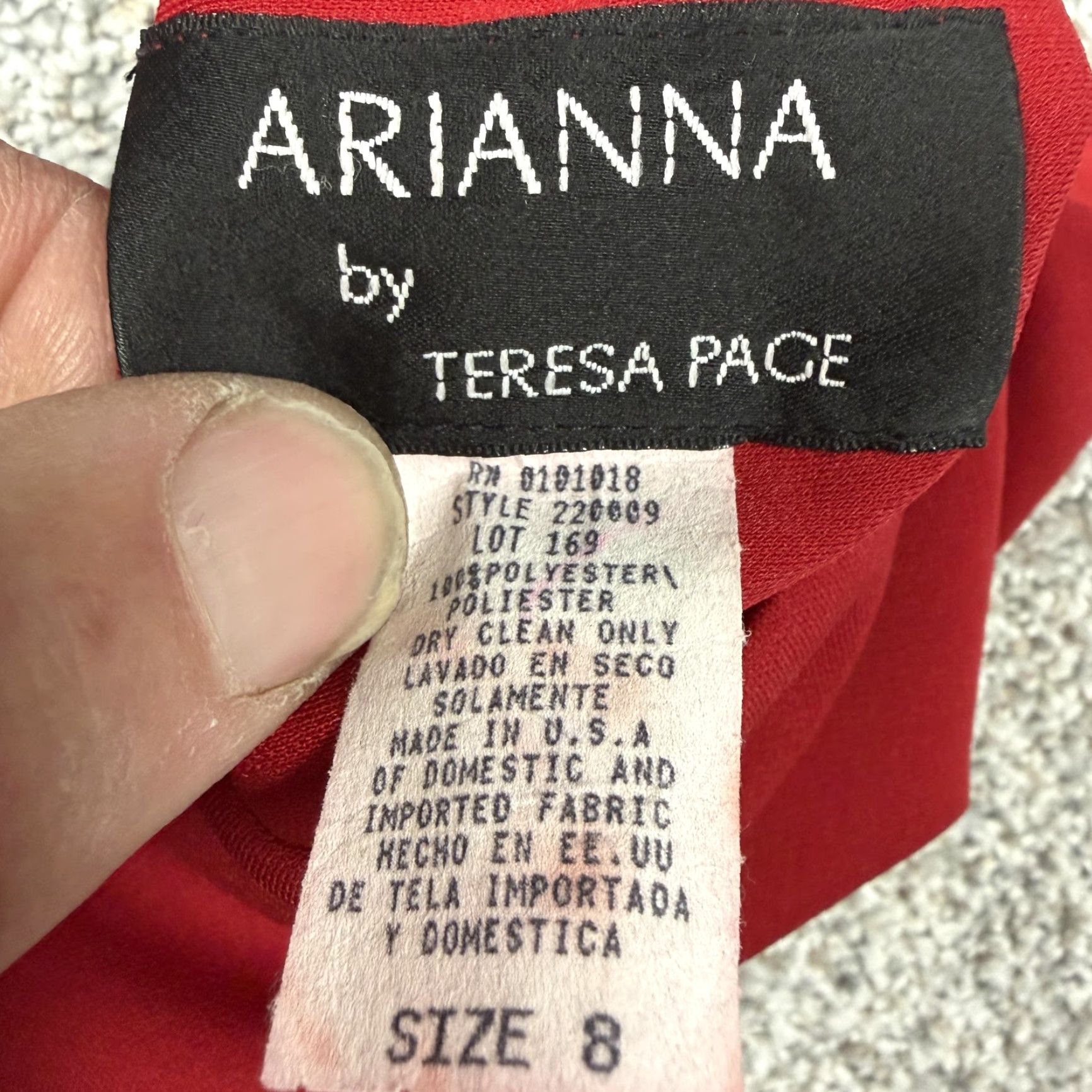 Vintage Vintage Arianna by Teresa Pace Dress Slip Dress Women 8 Red Sleeveless Square Neck Formal Party Cocktail Prom Valentines Day Size M / US 6-8 / IT 42-44 - 5 Thumbnail