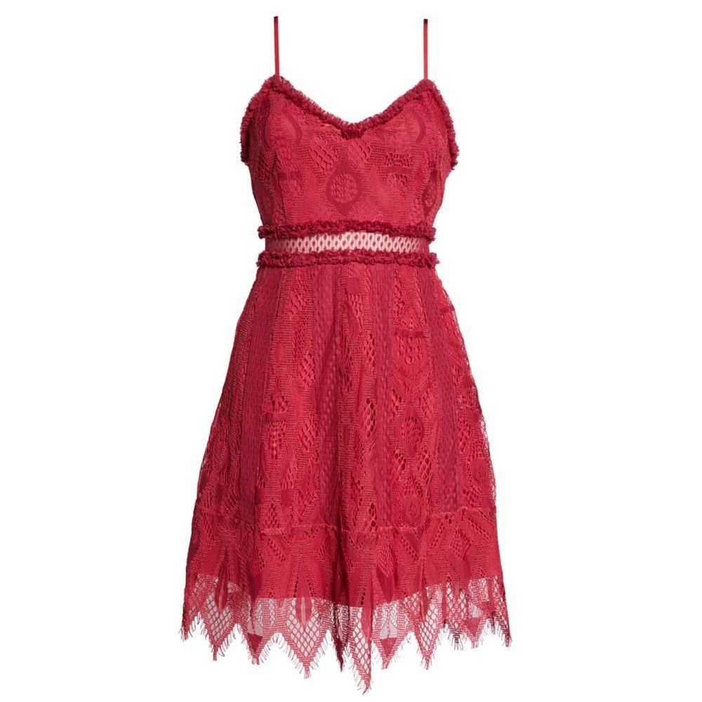 Anthropologie NWT New Anthropologie Foxiedox Gloria Lace Mini Dress In Ra Size M / US 6-8 / IT 42-44 - 1 Thumbnail