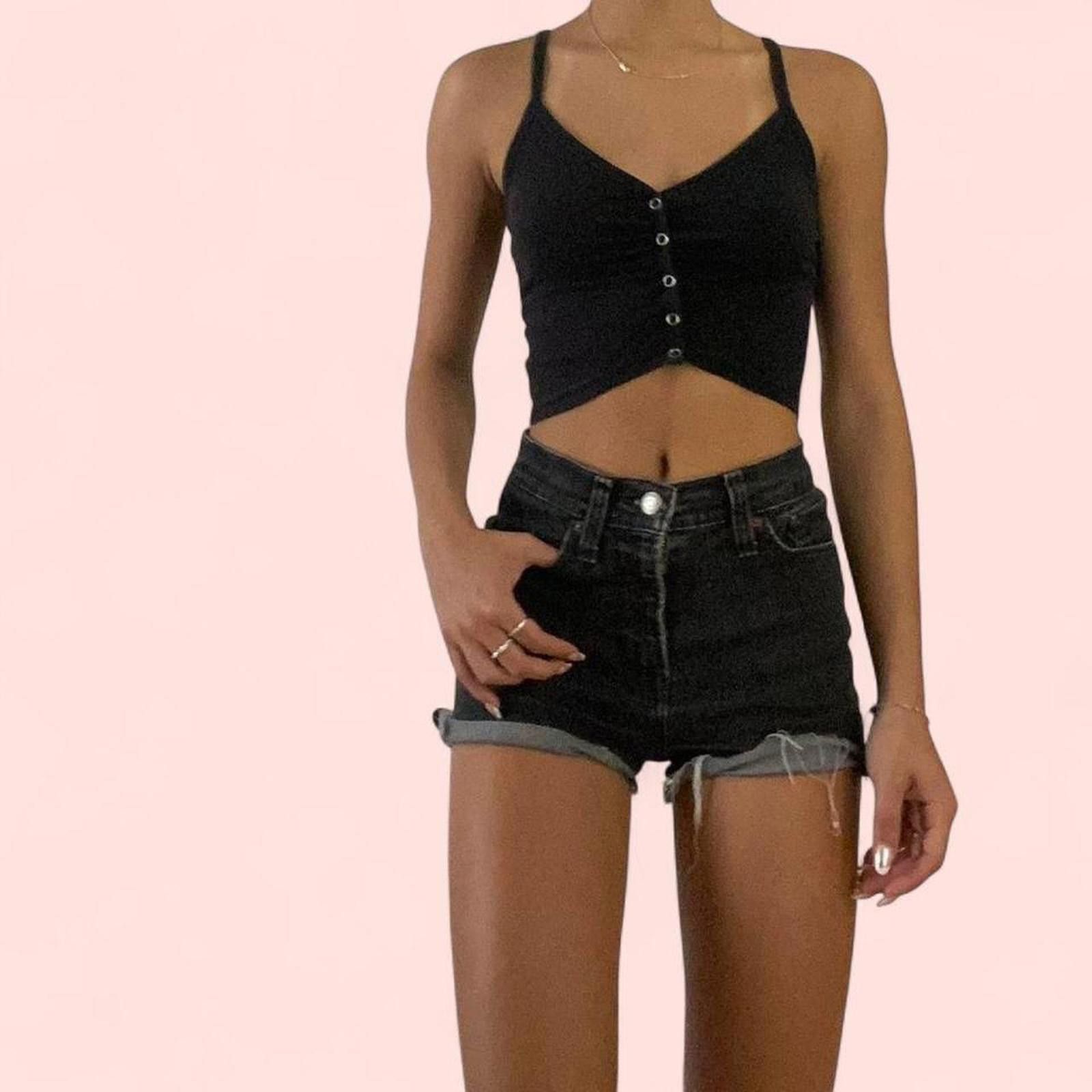 Pacsun Pacsun black cropped tank top Size S / US 4 / IT 40 - 3 Thumbnail