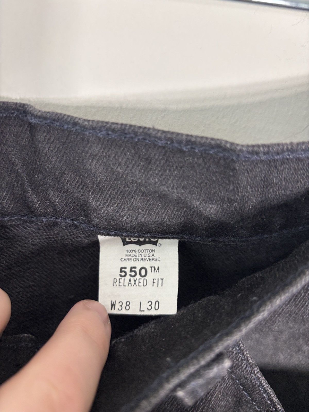 Levi's Vintage Levi’s 550 Orange Tab Black Denim Jeans 36x30 USA Size US 36 / EU 52 - 2 Thumbnail