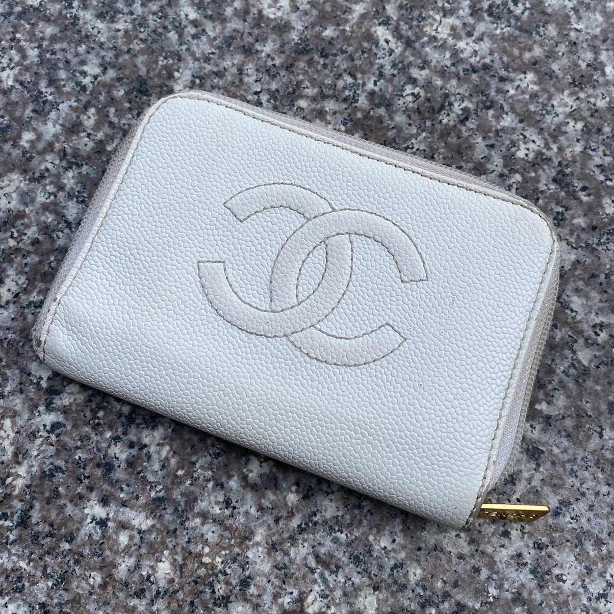 image of Vintage Chanel Wallet in White, Women's
