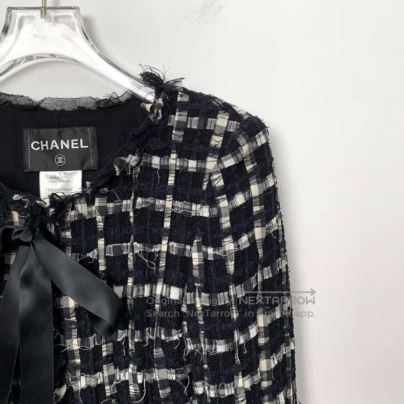 Chanel Chanel Black lacing bow braided tweed tassel long-sleeved Size XS / US 0-2 / IT 36-38 - 3 Thumbnail