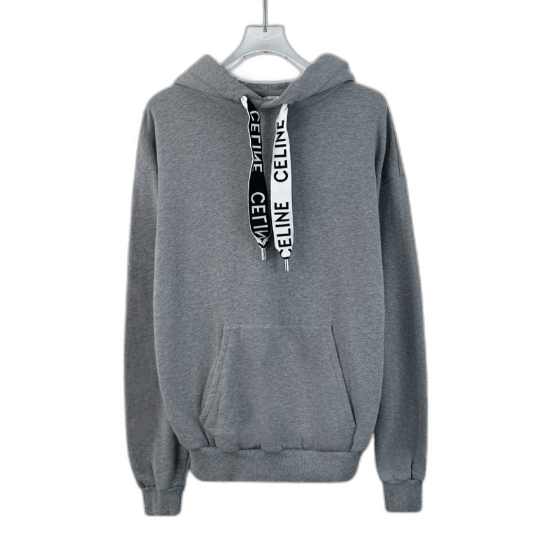 Celine Celine Gray Logo Hoodie with Drawstring Size US XS / EU 42 / 0 - 1 Thumbnail