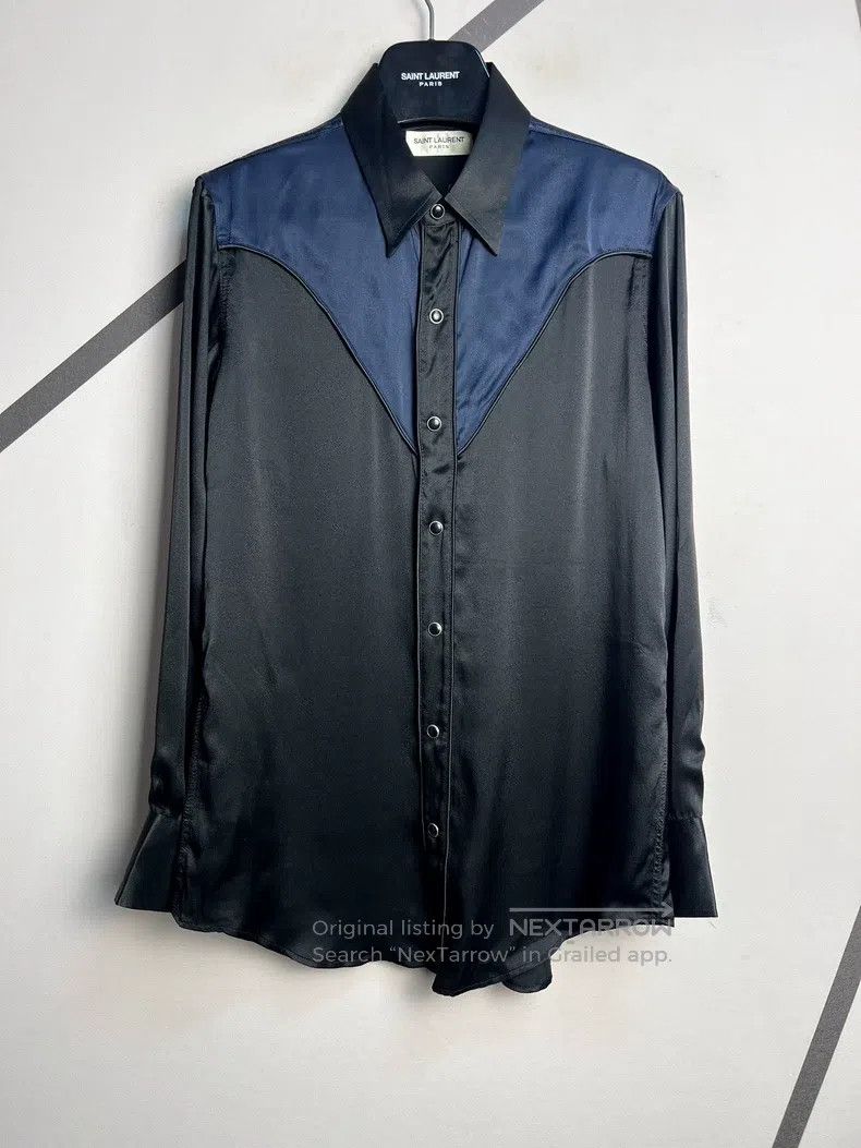 Saint Laurent Paris Saint Laurent Paris Mulberry Silk Shirt Size US S / EU 44-46 / 1 - 1 Thumbnail