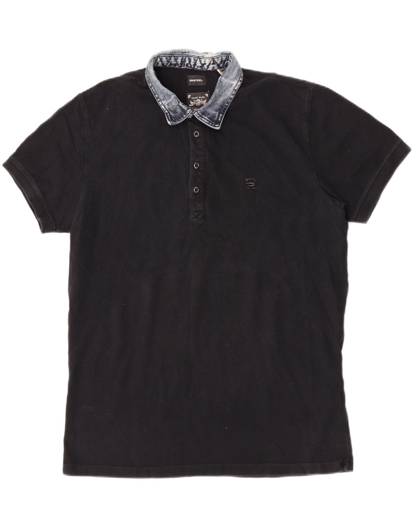 Diesel Mens Rugby Polo Shirt 2XL Black Cotton Size US XL / EU 56 / 4 - 1 Thumbnail