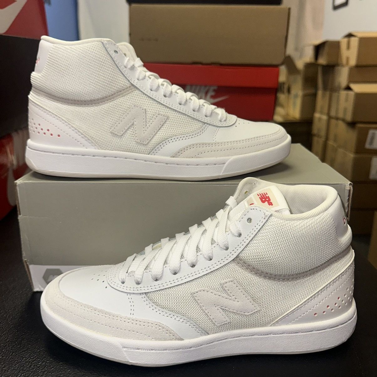 New Balance Size 6 (7.5W) - New Balance Numeric 440 High “Triple White” Size US 6 / EU 39 - 1 Thumbnail