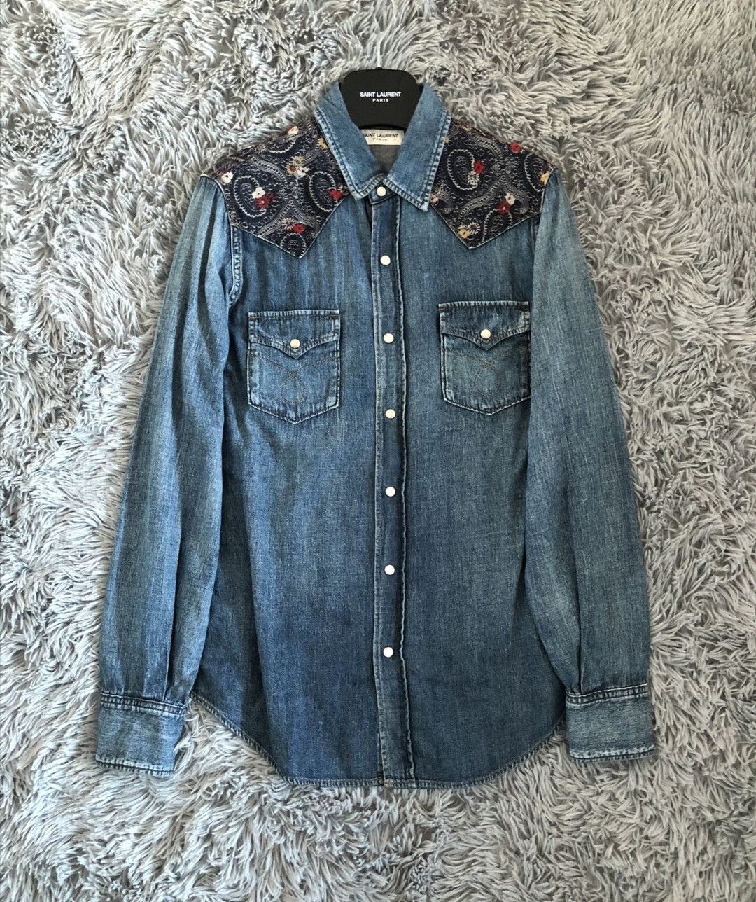 Saint Laurent Paris Saint Laurent 15ss Ethnic cashew floral shirt-2505 Size US M / EU 48-50 / 2 - 1 Thumbnail