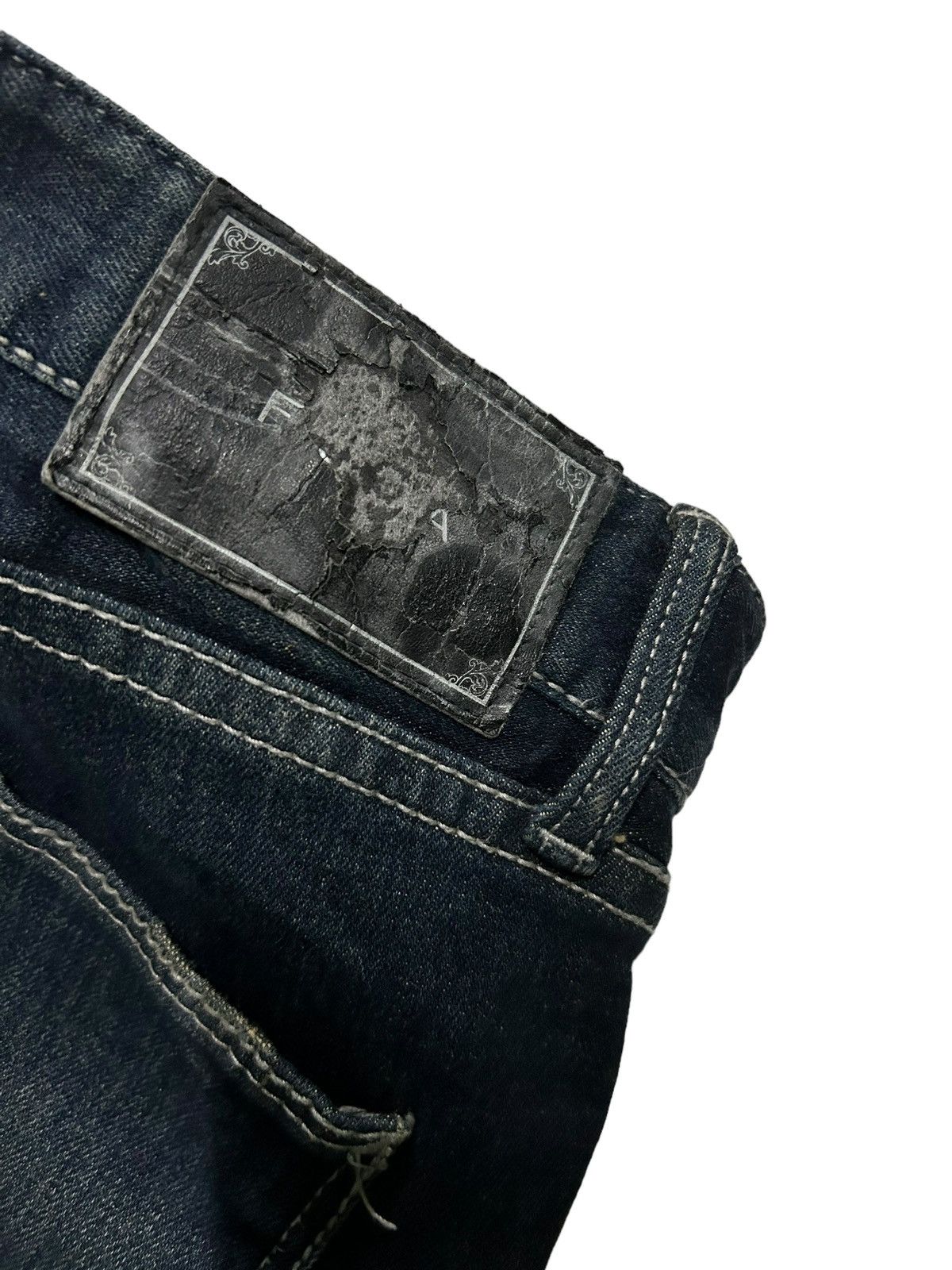 GOSTAR DE FUGA × If Six Was Nine × Le Grande Bleu (L.G.B.) GOSTAR DE FUGA 🎌☠️ vtg Japanese Style Denim Rare☠️☠️ Size US 33 - 12 Thumbnail