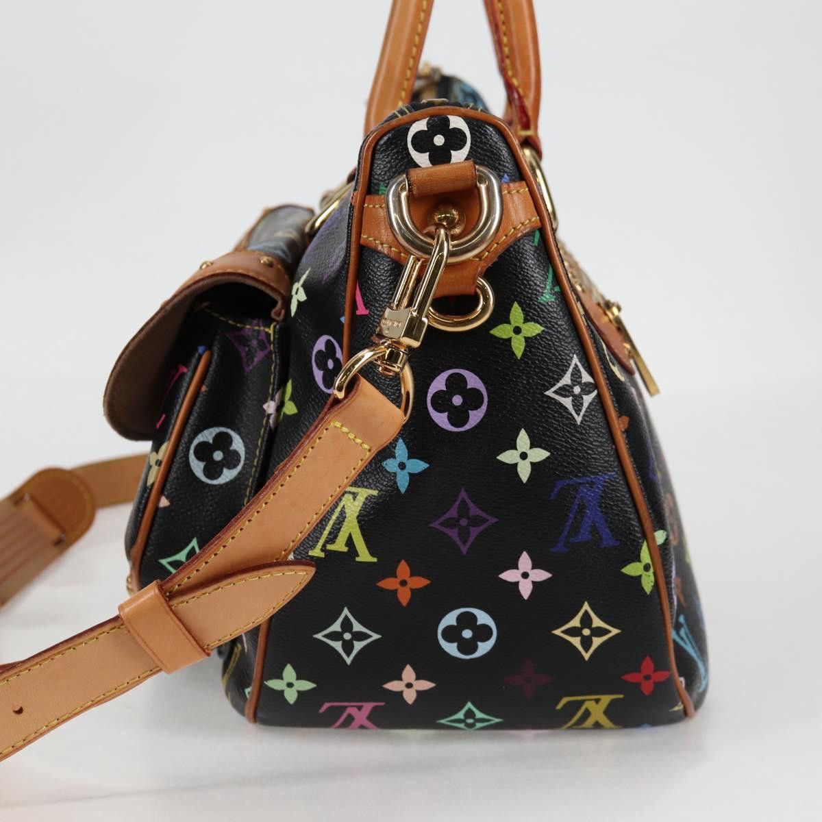 Louis Vuitton LOUIS VUITTON Monogram Multicolor Rita Tote Bag Black M40126 Size ONE SIZE - 3 Thumbnail