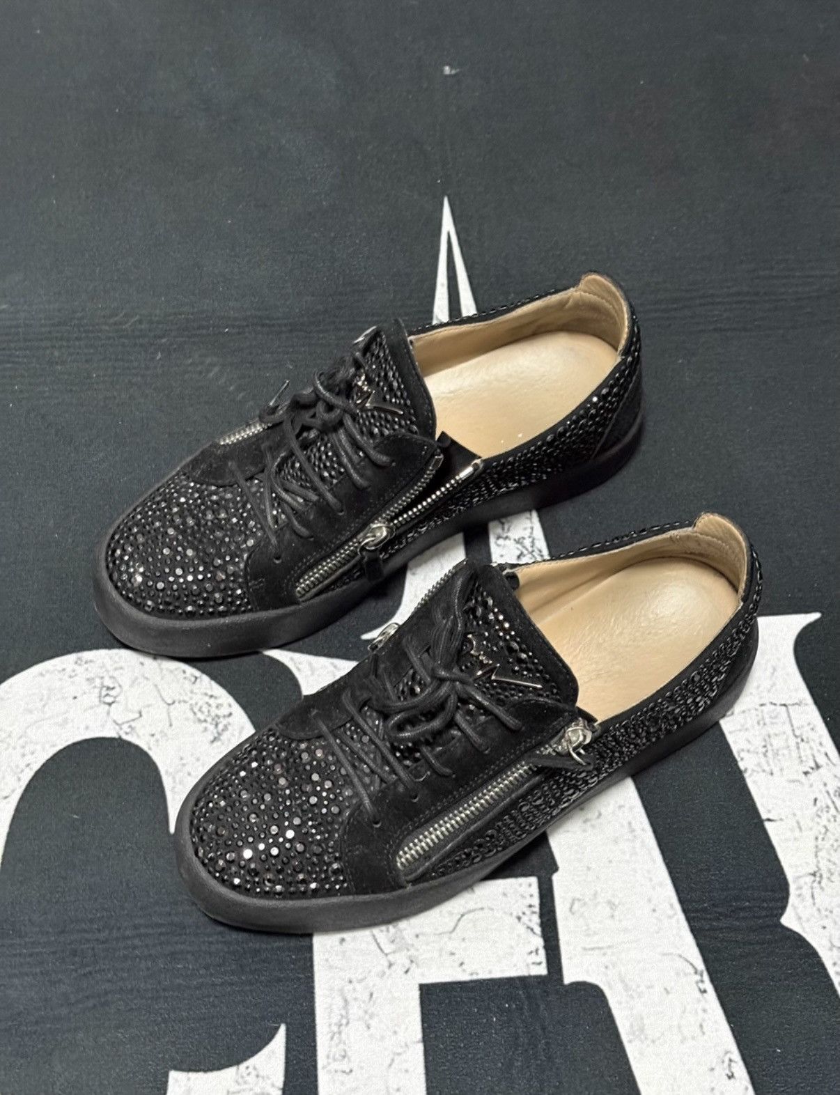 Giuseppe Zanotti Giuseppe Zanotti GZ Zip-Up Rhinestone Sneakers Size US 9.5 / EU 42-43 - 2 Thumbnail