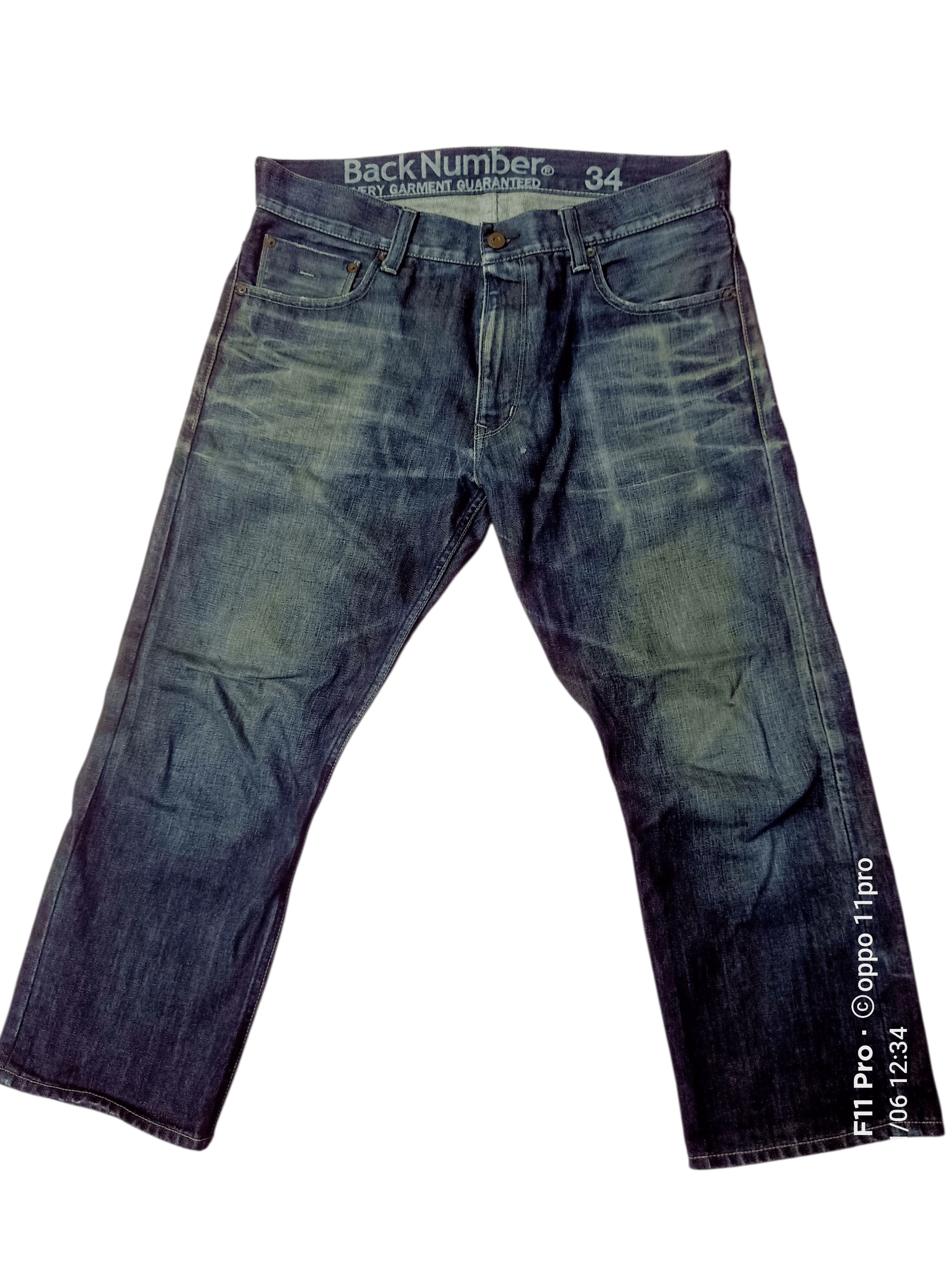 Japanese Brand 🌟Back Number EveryGarment Gurantee Men Denim 🌟 Size US 35 - 3 Thumbnail