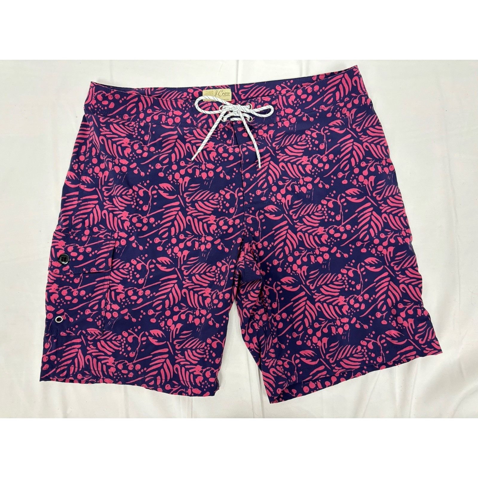 J.Crew J. Crew 9 In Eco Swim Board Short Purple Pink Palm 34 Size US 34 / EU 50 - 1 Thumbnail