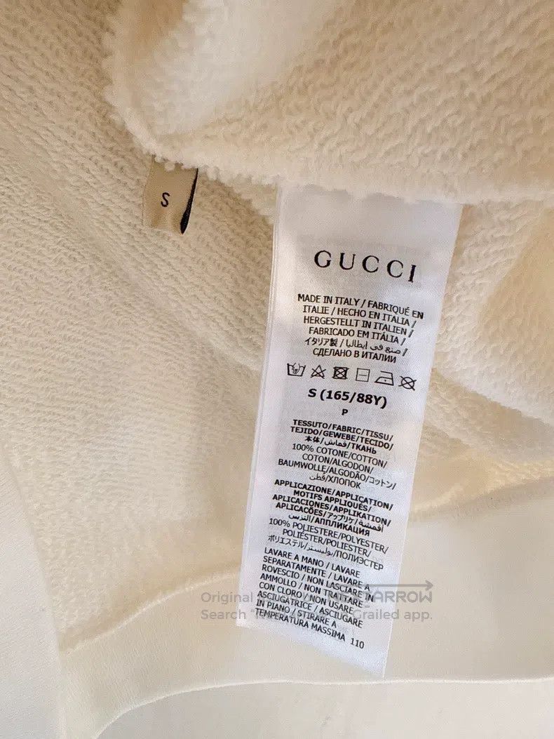 Gucci Gucci Logo white loose sweatshirt Size US S / EU 44-46 / 1 - 9 Thumbnail