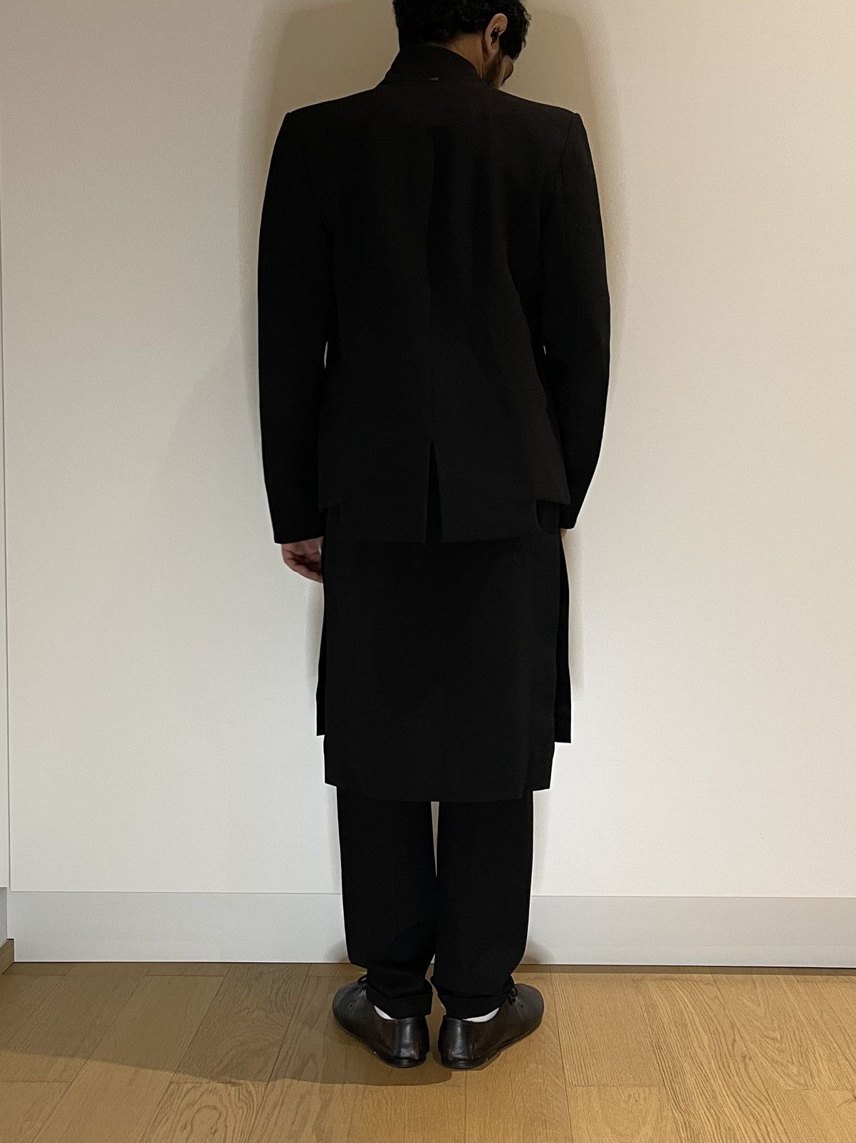 Dries Van Noten Dries Van Noten Black Mixed Wool Hybird Skirt Trousers Size US 30 / EU 46 - 9 Thumbnail