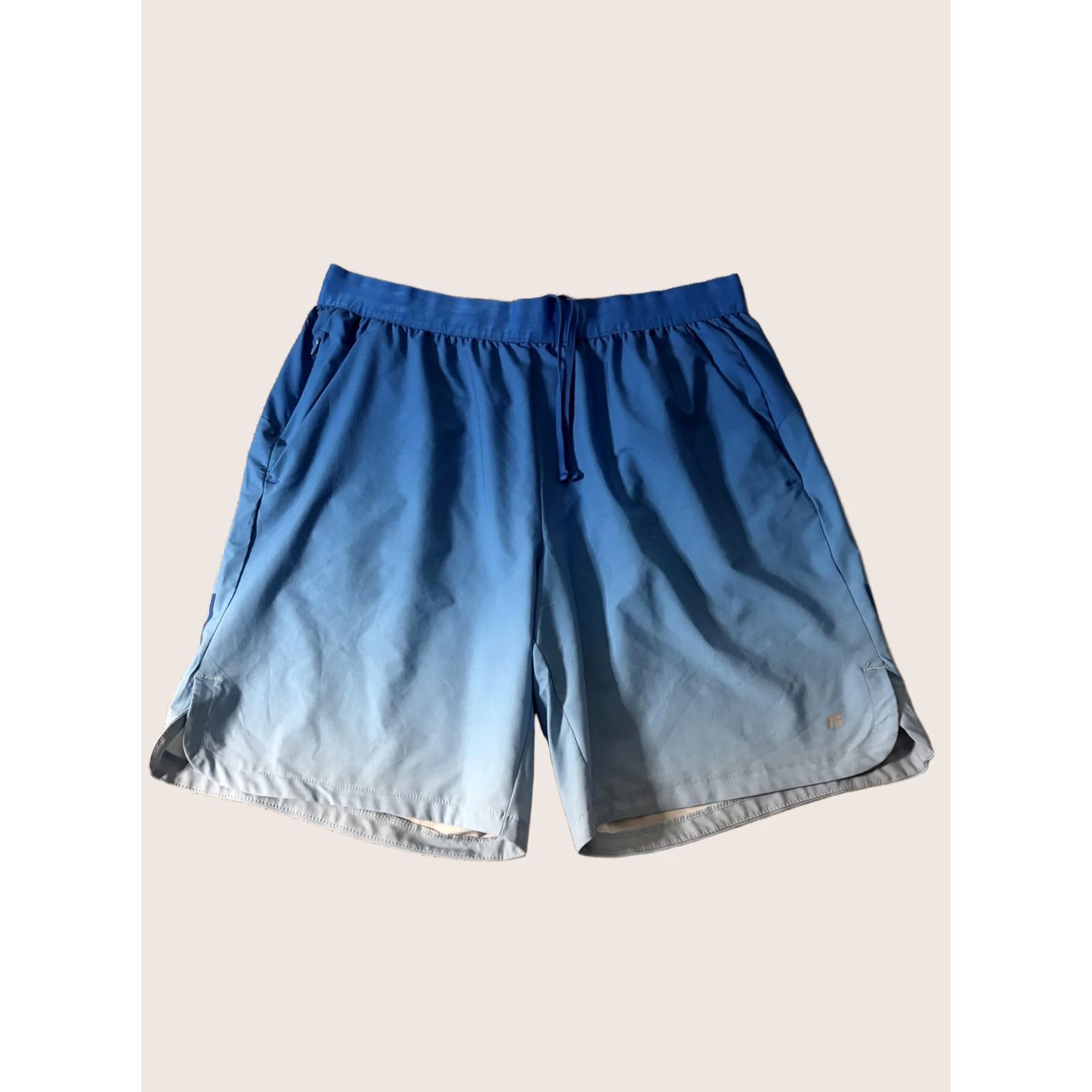 Vintage Russell Mens Large Blue Ombre Dri-Power 360 8" Running Gym Training Shorts Size US 33 - 1 Thumbnail
