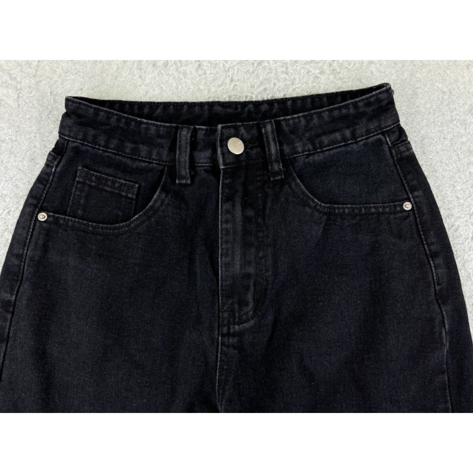 Lee Vintage Lee Women's Tapered Jeans Pants 25x24 Black Cotton Blend Mid Rise 8.5-10.5 Western Designer Size 26" / US 2 / IT 38 - 4 Thumbnail