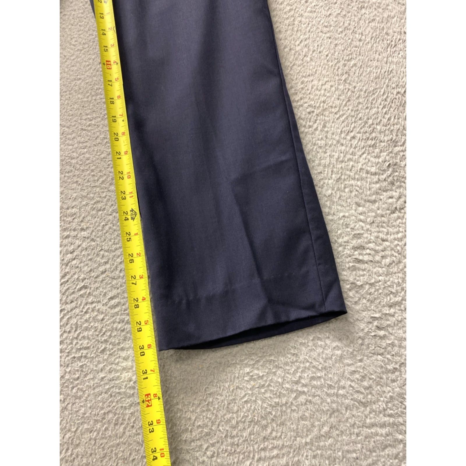 Hart Schaffner Marx Hart Schaffner Marx Dress Pants Men’s 36x30 Navy Comfort Wool / 0258 Classic Straight Front / Belt Loops Casual Formal Business Size US 36 / EU 52 - 5 Thumbnail