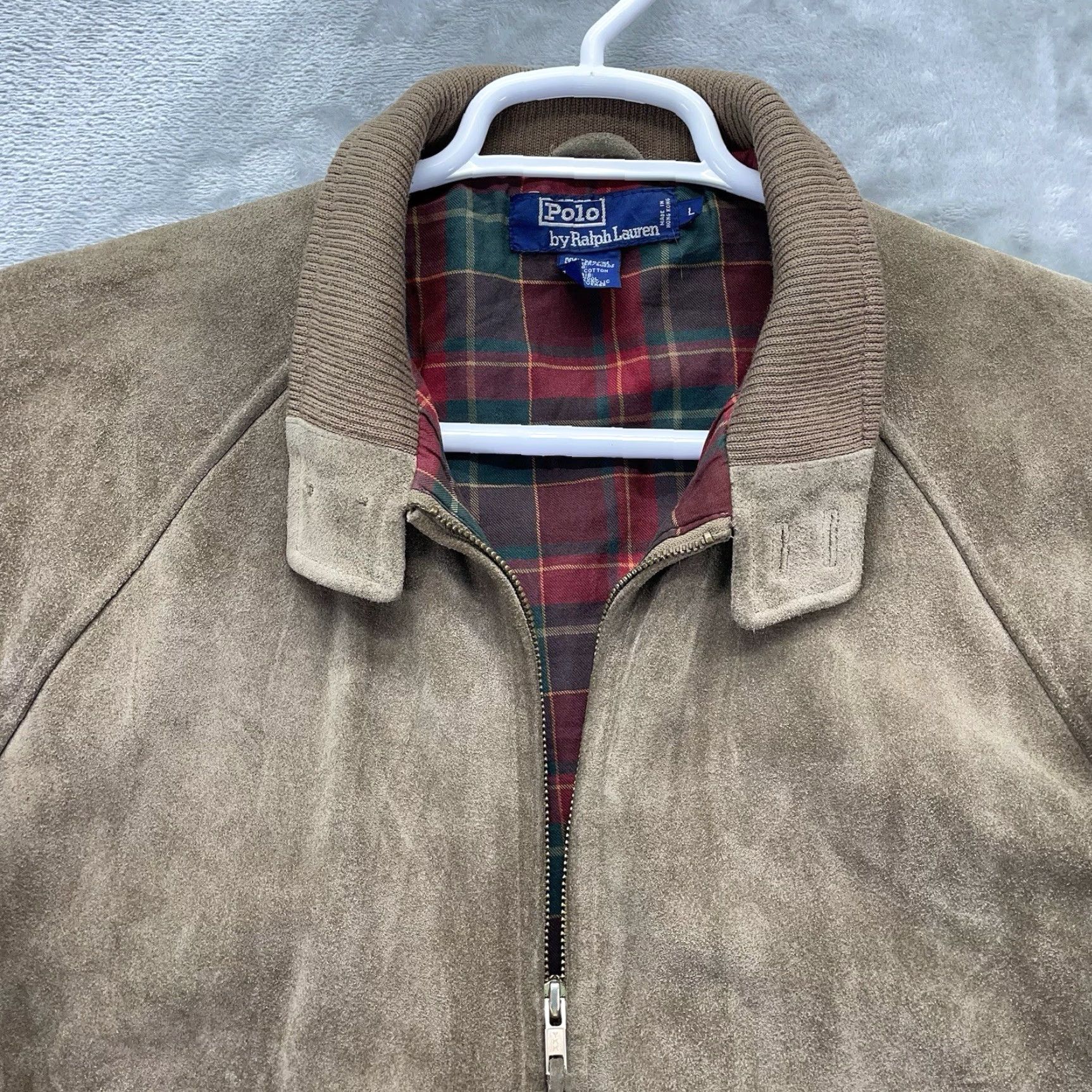 Polo Ralph Lauren VTG Polo Ralph Lauren Jacket Large Suede Lined chin strap Western Zip Size US L / EU 52-54 / 3 - 2 Thumbnail