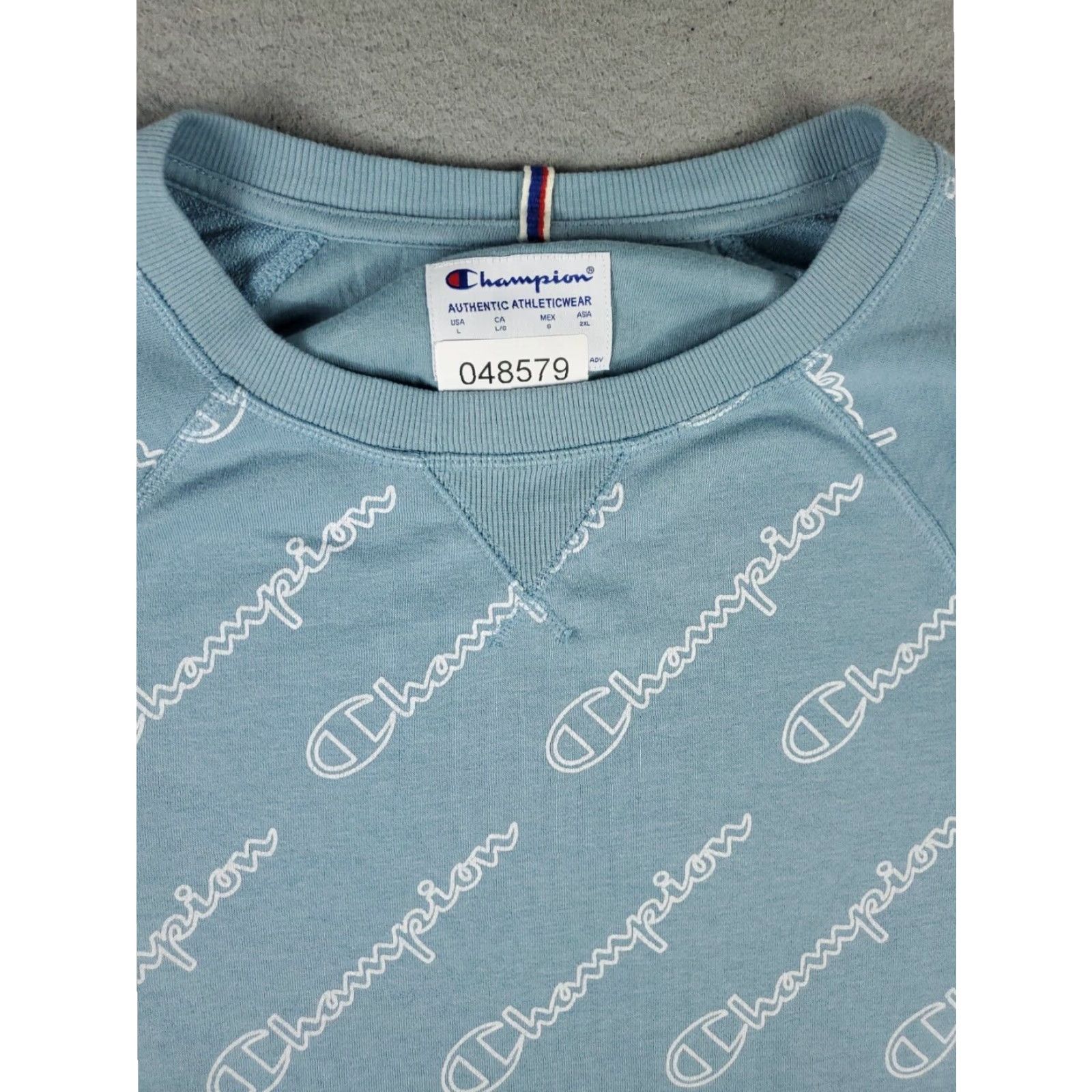 Champion Champion Blue Pullover Sweater Womens Large Crew Neck Cotton Blend Casual Size L / US 10 / IT 46 - 2 Thumbnail