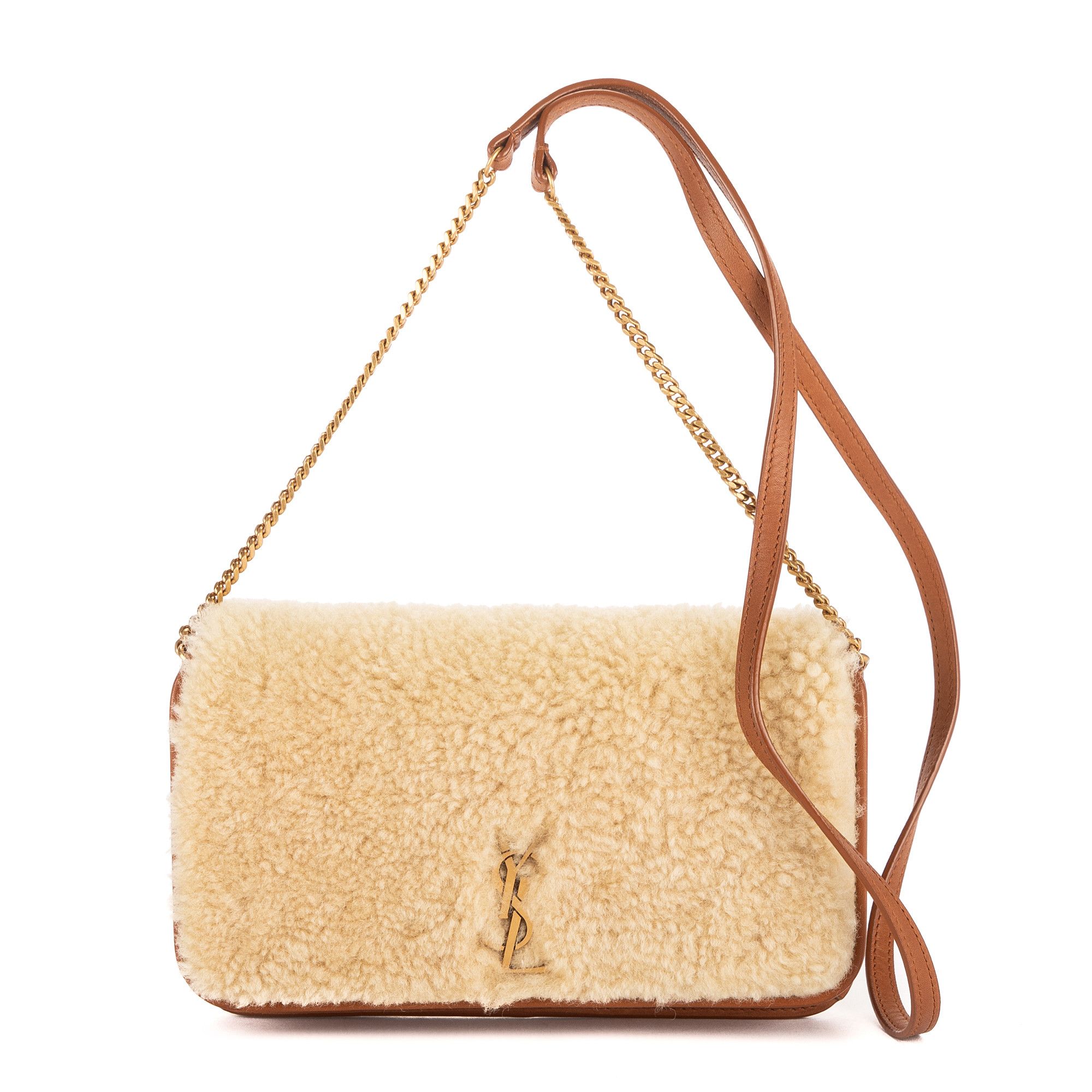 Yves Saint Laurent Loulou Shearling Pochette Mini Size ONE SIZE - 1 Thumbnail